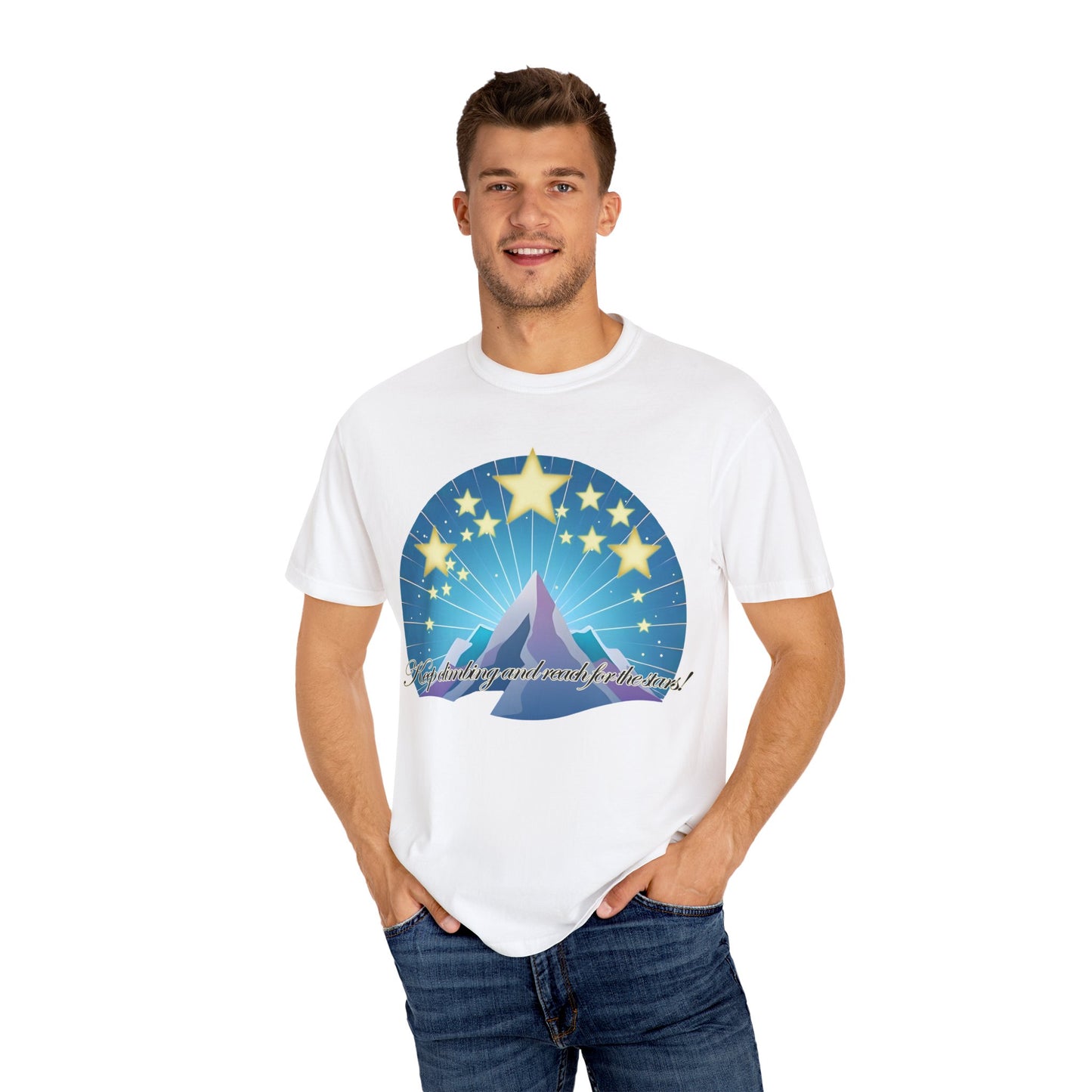 Unisex T-Shirt - Mountain & Stars Design