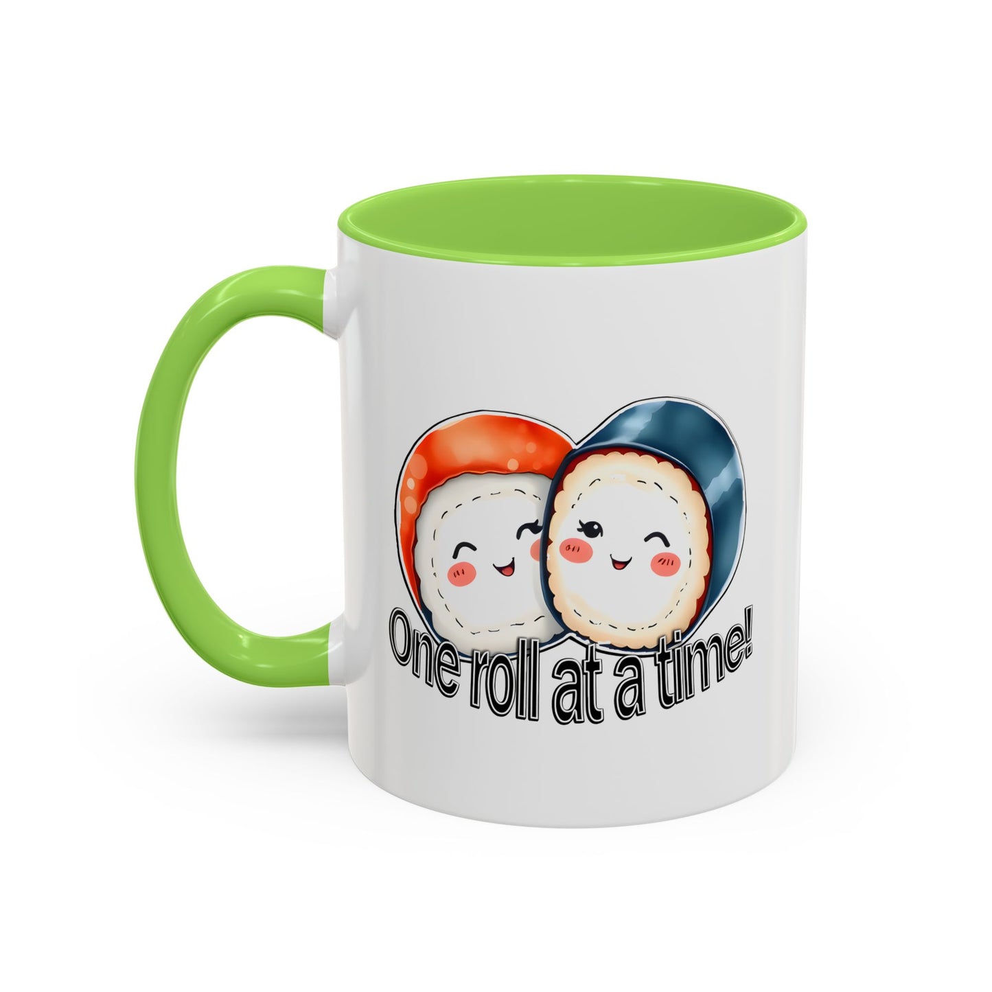 Coffee Mug - "One Roll at a Time" - Colorful Ceramic Coffee Cup, Perfect Gift for Food Lovers