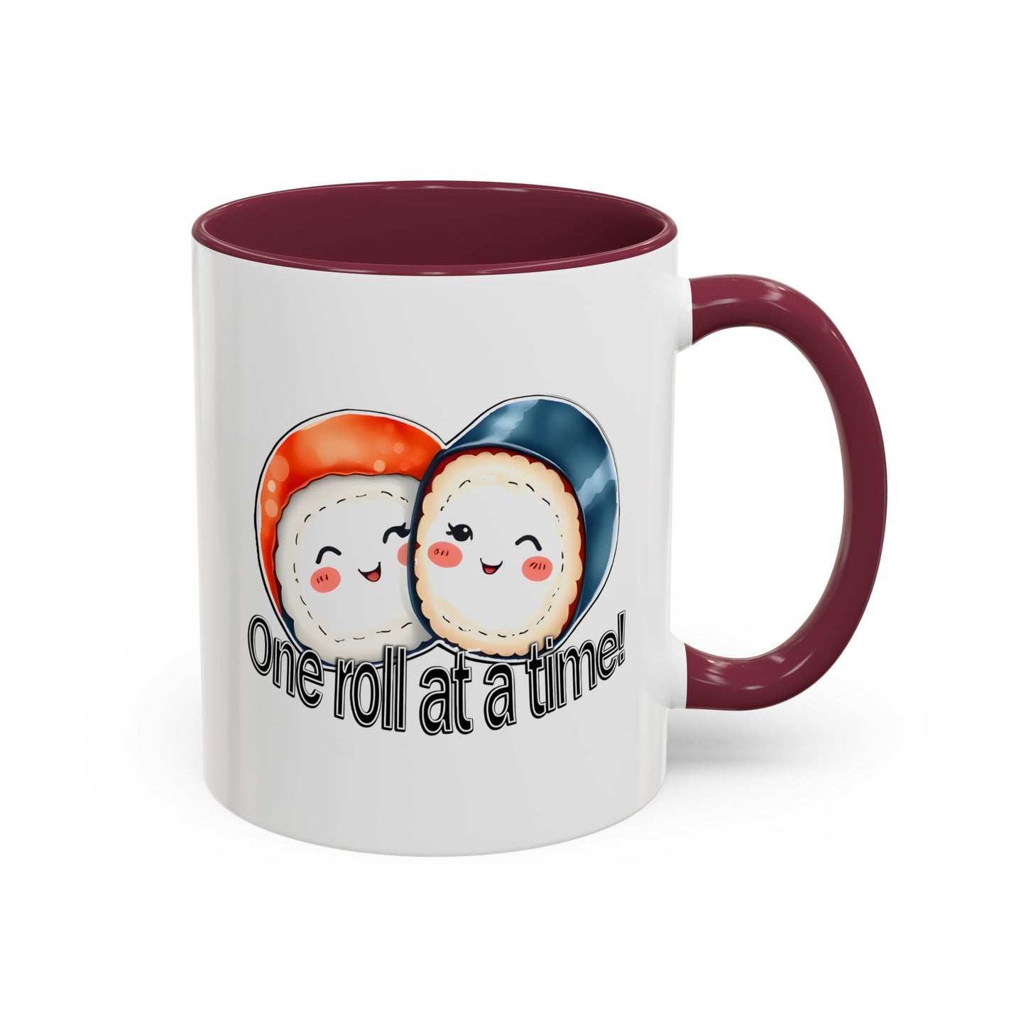 Coffee Mug - "One Roll at a Time" - Colorful Ceramic Coffee Cup, Perfect Gift for Food Lovers