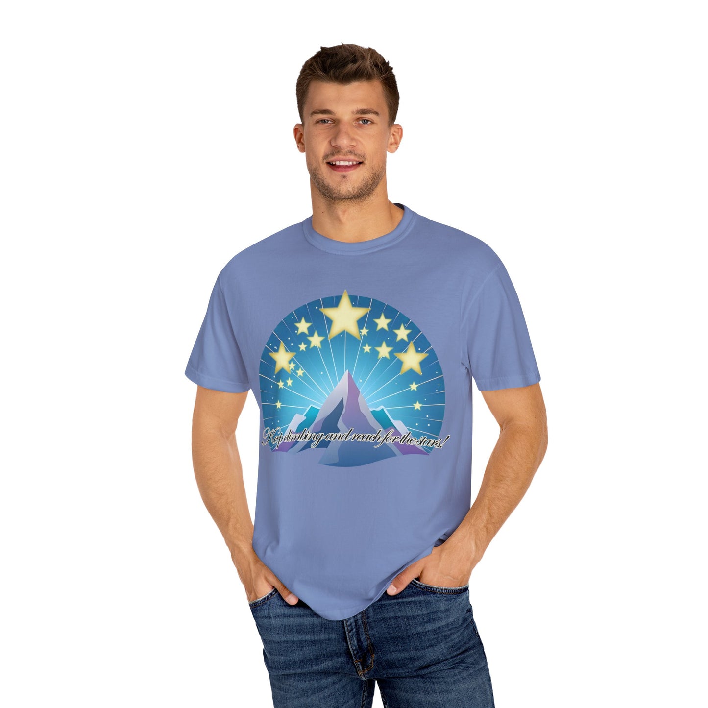 Unisex T-Shirt - Mountain & Stars Design