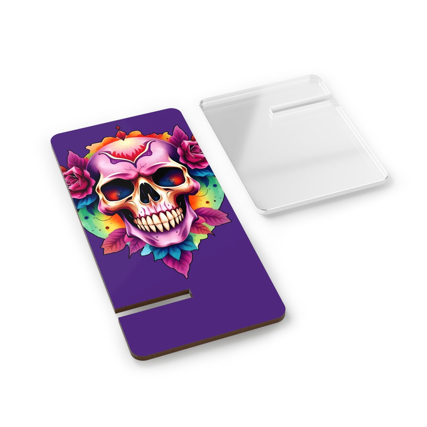 Mobile Display Stand 'Vibrant Skull' - Perfect for Home & Office