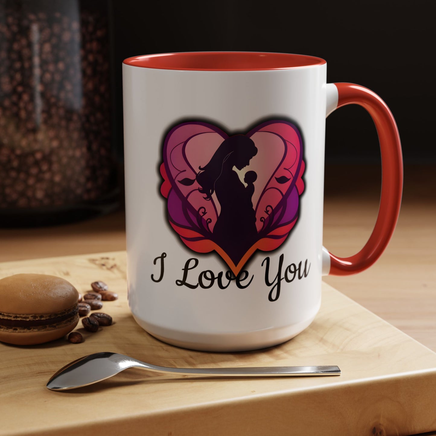 For Mum Accent Coffee Mug - 'I Love You' Design, Perfect Gift for Mothers Day