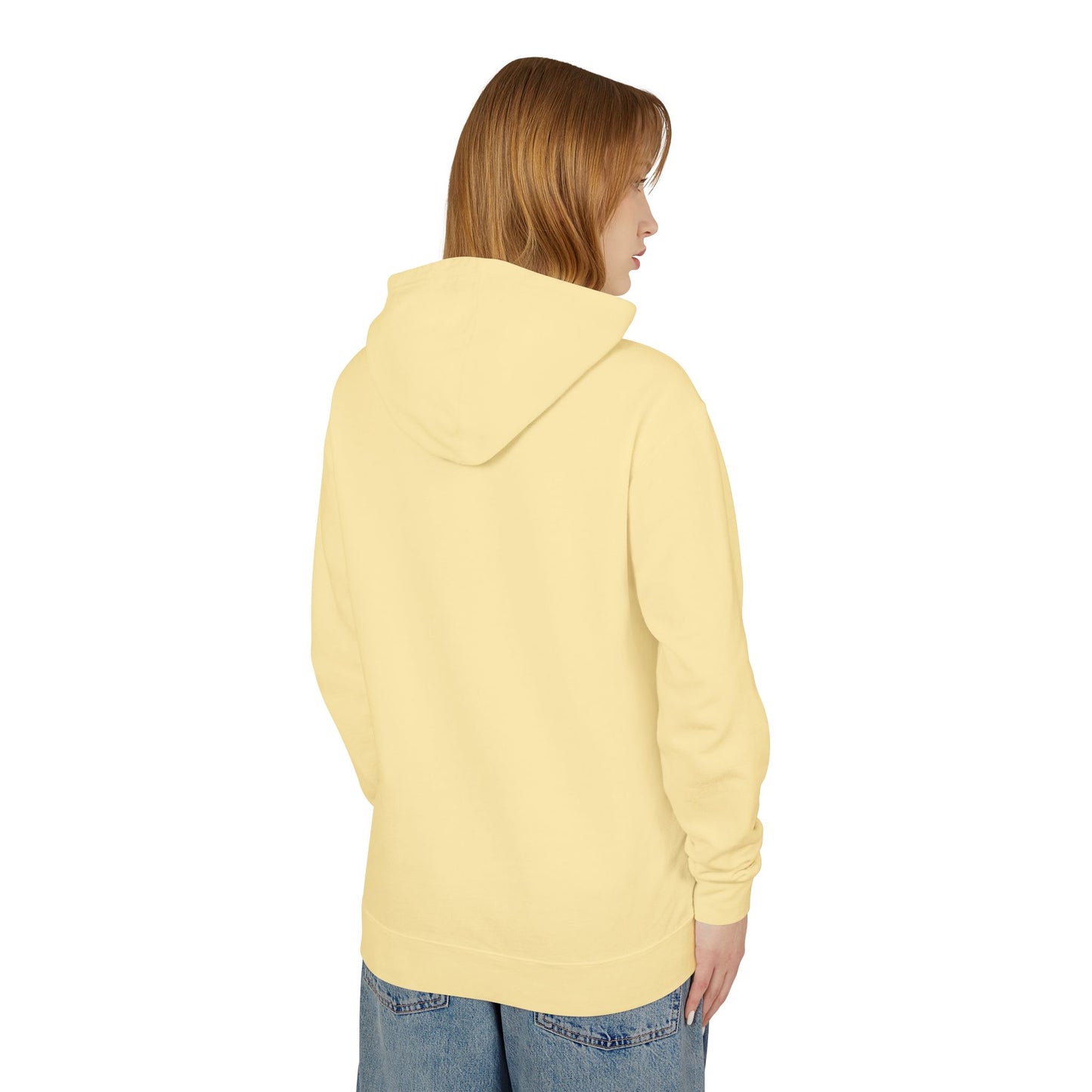 Unisex Lightweight Hooded Sweatshirt - 'Cute Cats Floral'