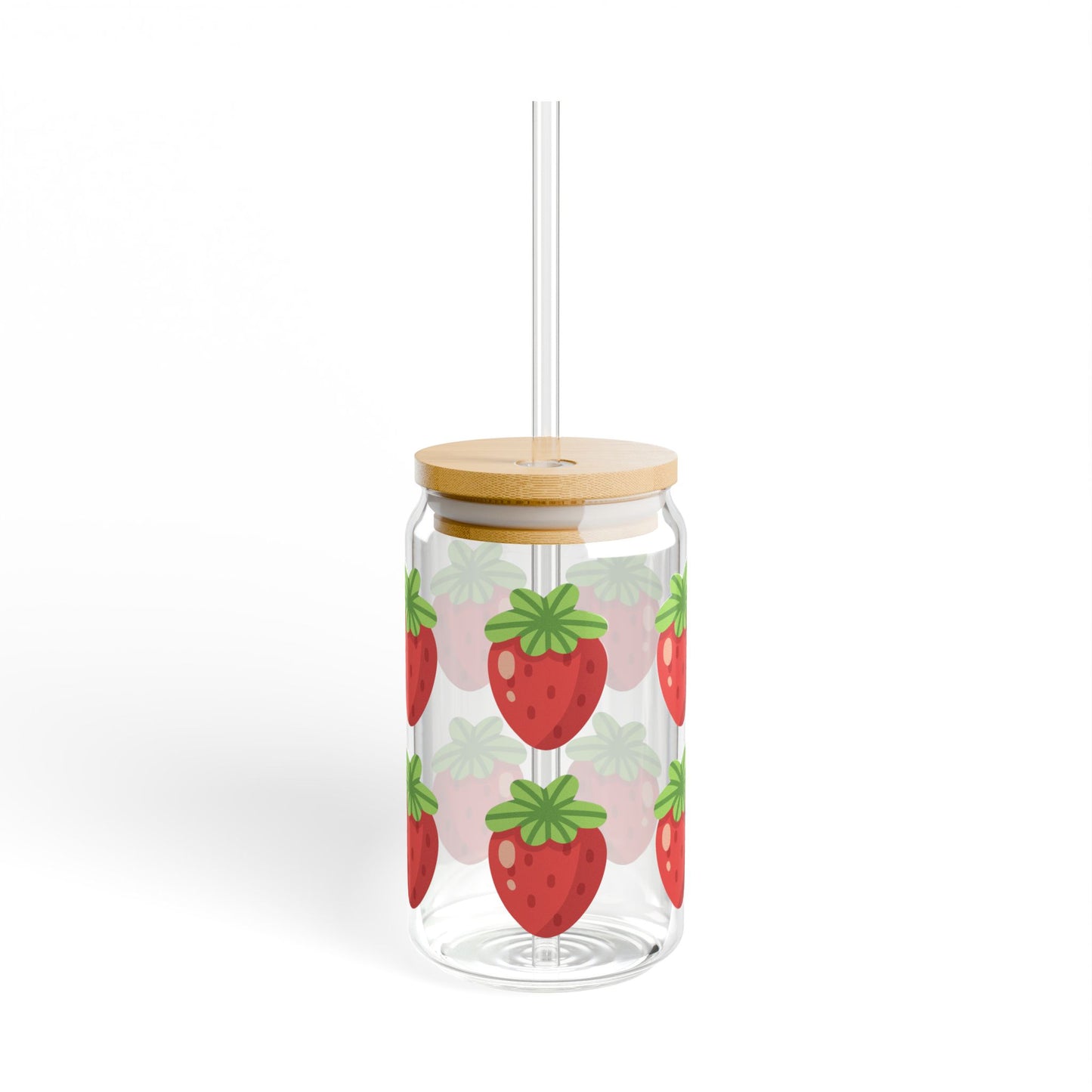 Sipper Glass - 16oz | Strawberry