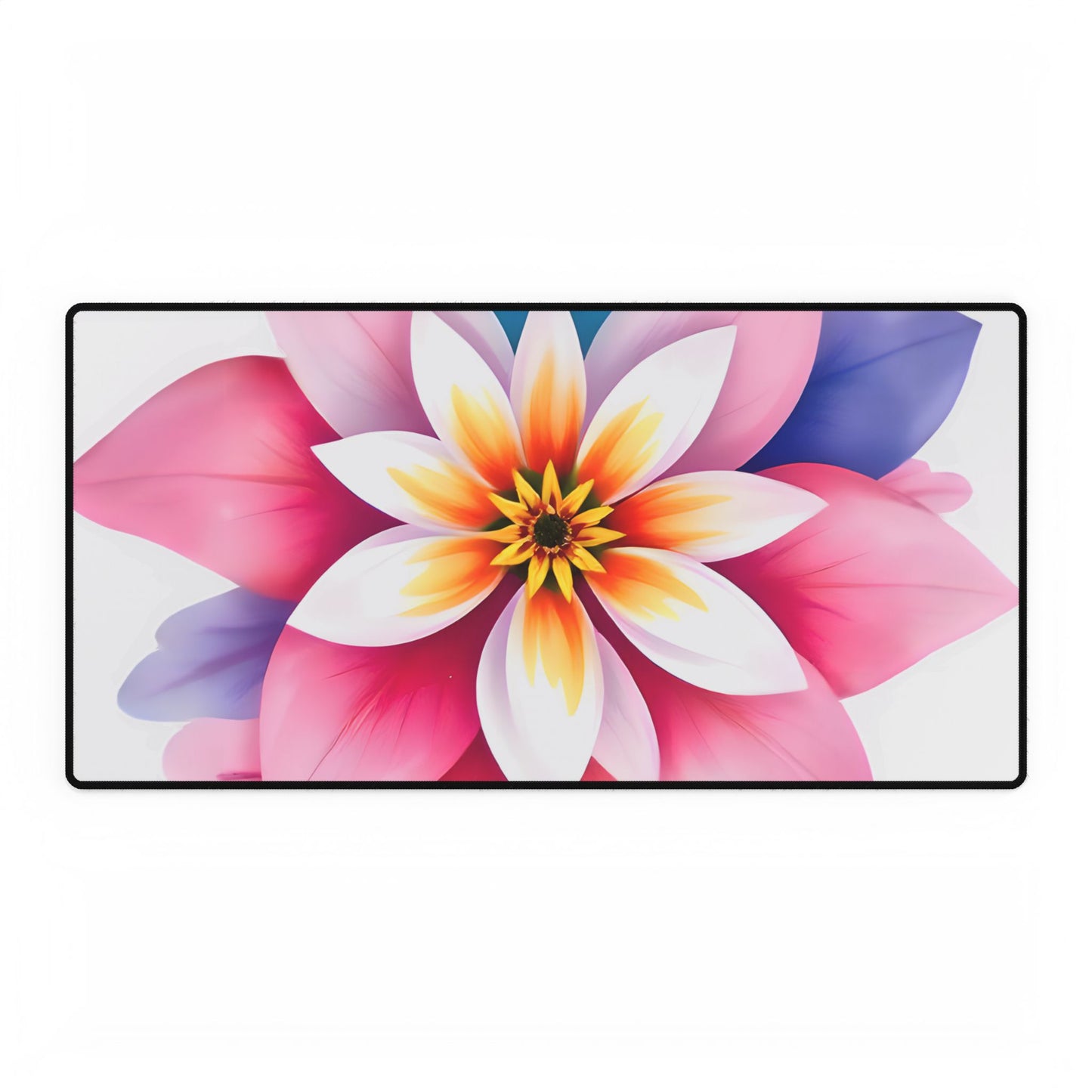 Desk/Mouse Mat 'Vibrant Flower' - Stylish Office Decor for Home & Work