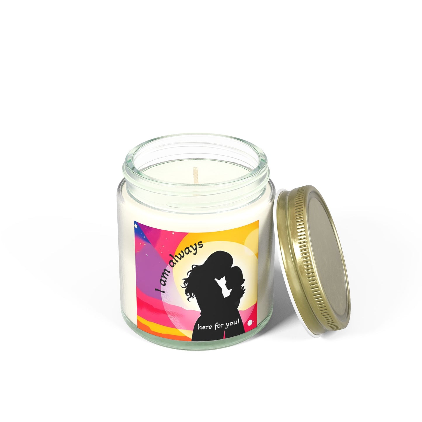 Scented Candle - "I Am Always Here For You" - Coconut Apricot Wax (4oz, 9oz)