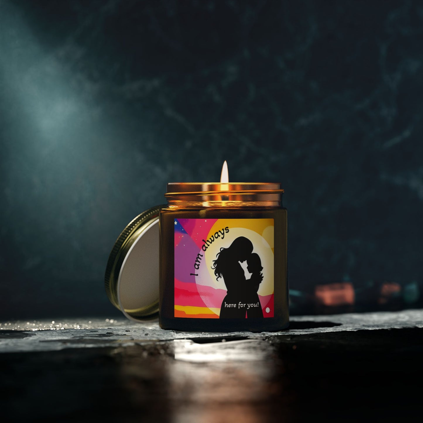 Scented Candle - "I Am Always Here For You" - Coconut Apricot Wax (4oz, 9oz)
