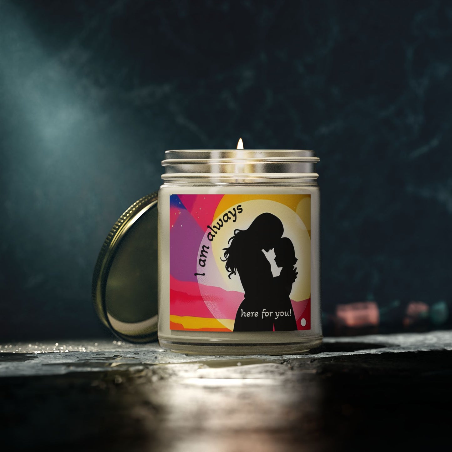Scented Candle - "I Am Always Here For You" - Coconut Apricot Wax (4oz, 9oz)