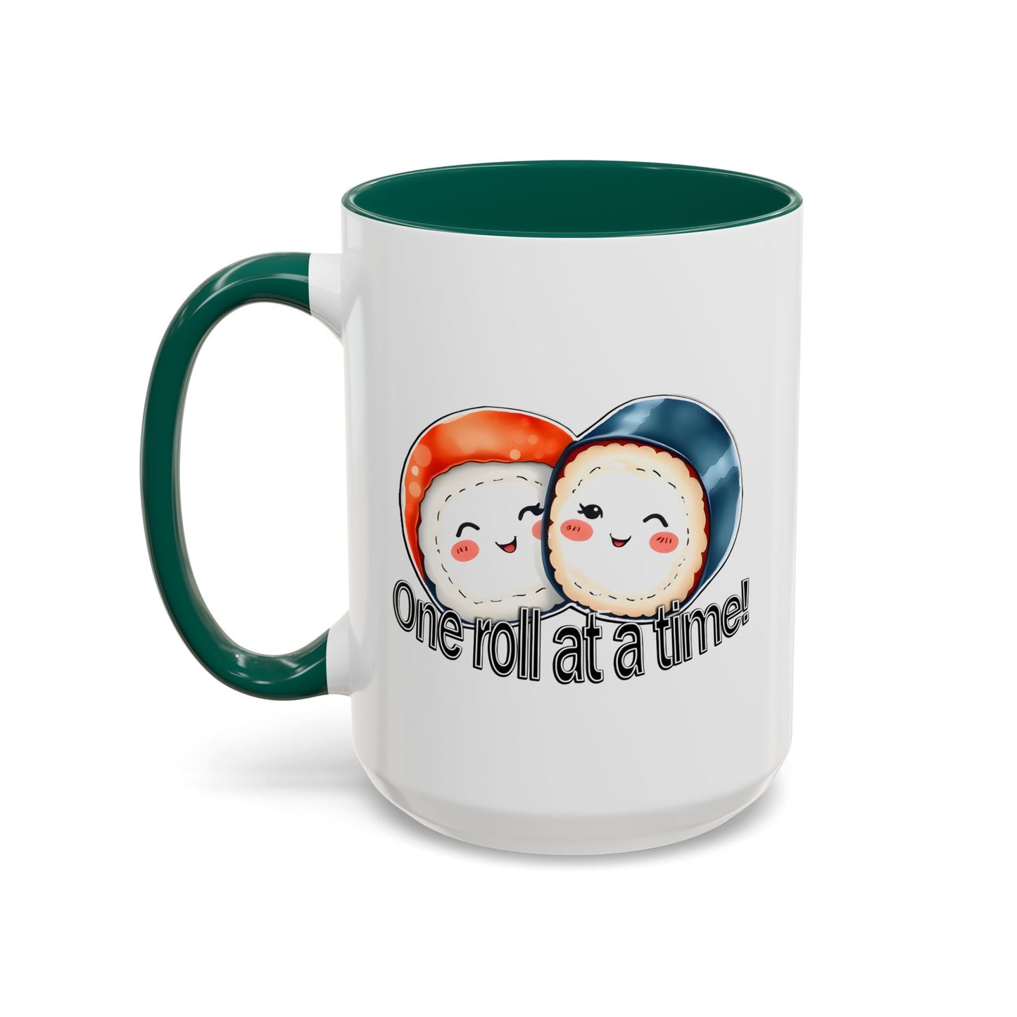 Coffee Mug - "One Roll at a Time" - Colorful Ceramic Coffee Cup, Perfect Gift for Food Lovers