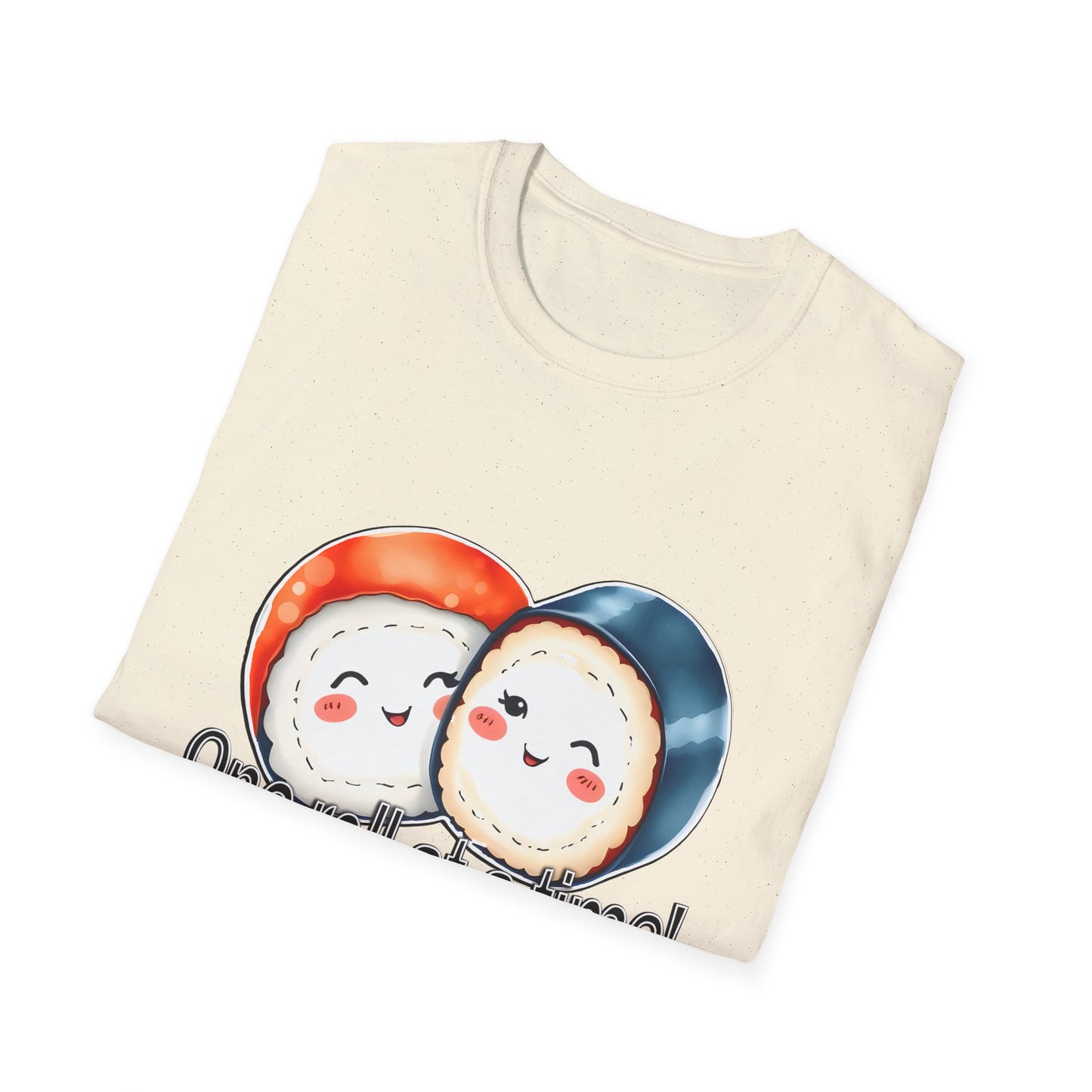 Unisex Softstyle Tee - "One Roll at a Time" -  Cute Sushi T-Shirt for Food Lovers