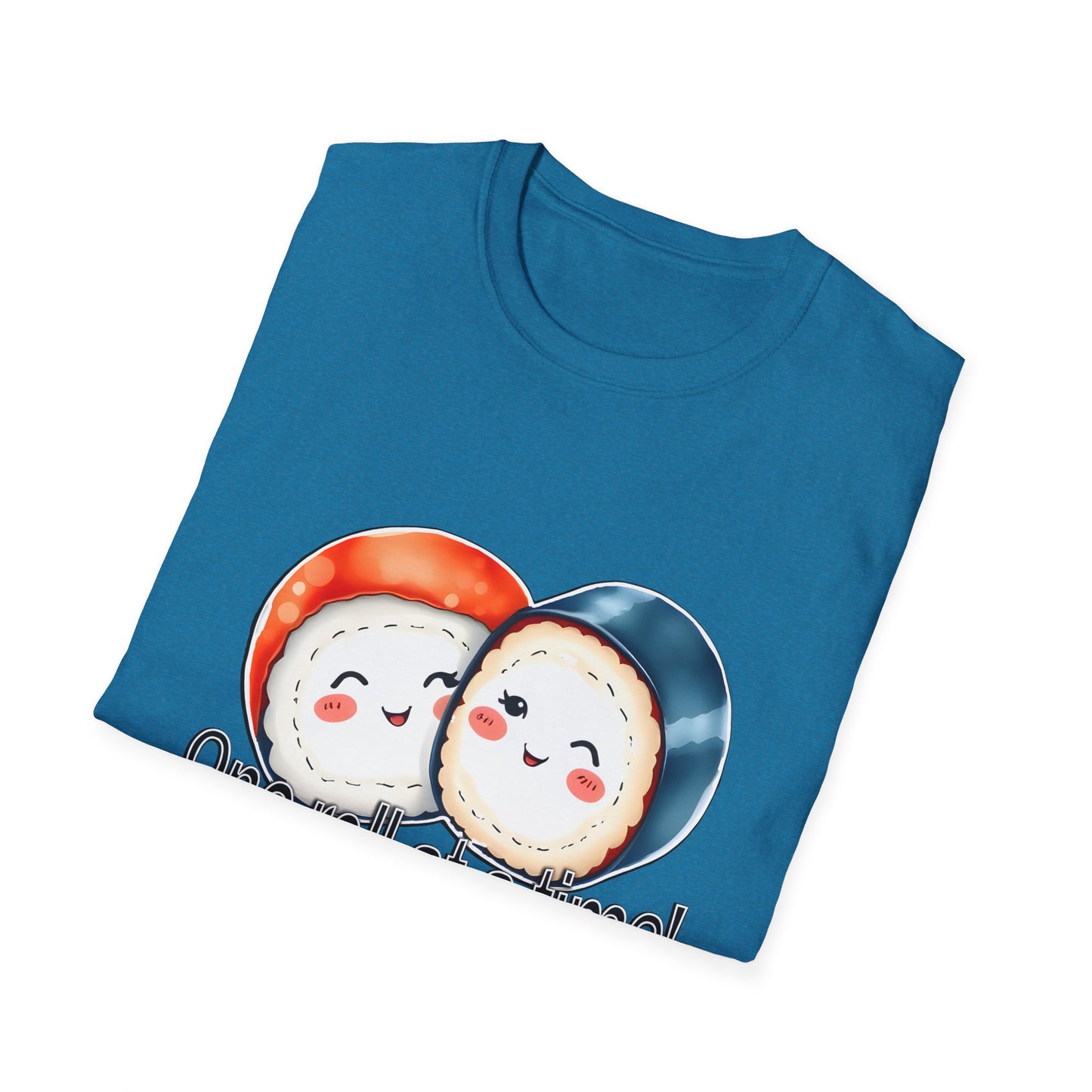 Unisex Softstyle Tee - "One Roll at a Time" -  Cute Sushi T-Shirt for Food Lovers