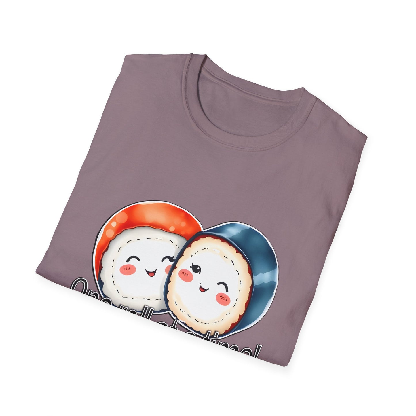 Unisex Softstyle Tee - "One Roll at a Time" -  Cute Sushi T-Shirt for Food Lovers