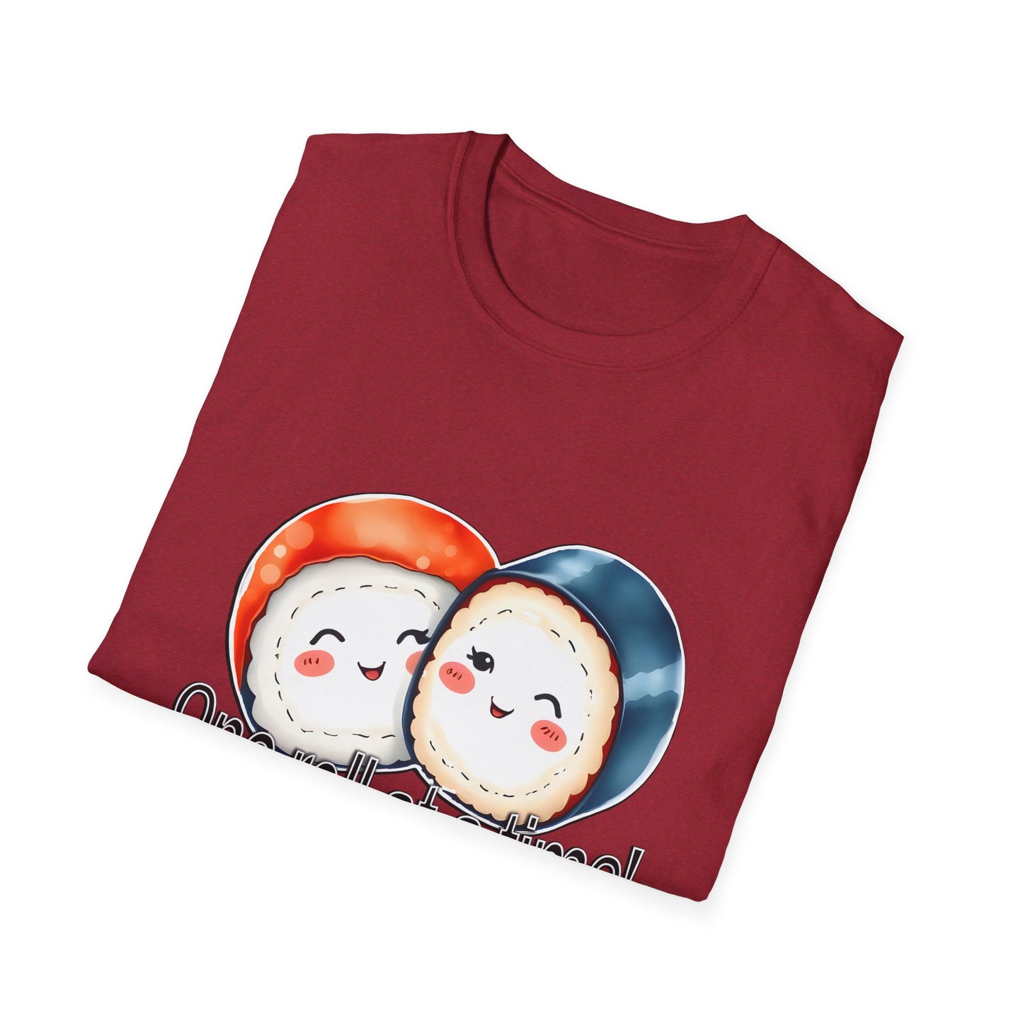 Unisex Softstyle Tee - "One Roll at a Time" -  Cute Sushi T-Shirt for Food Lovers