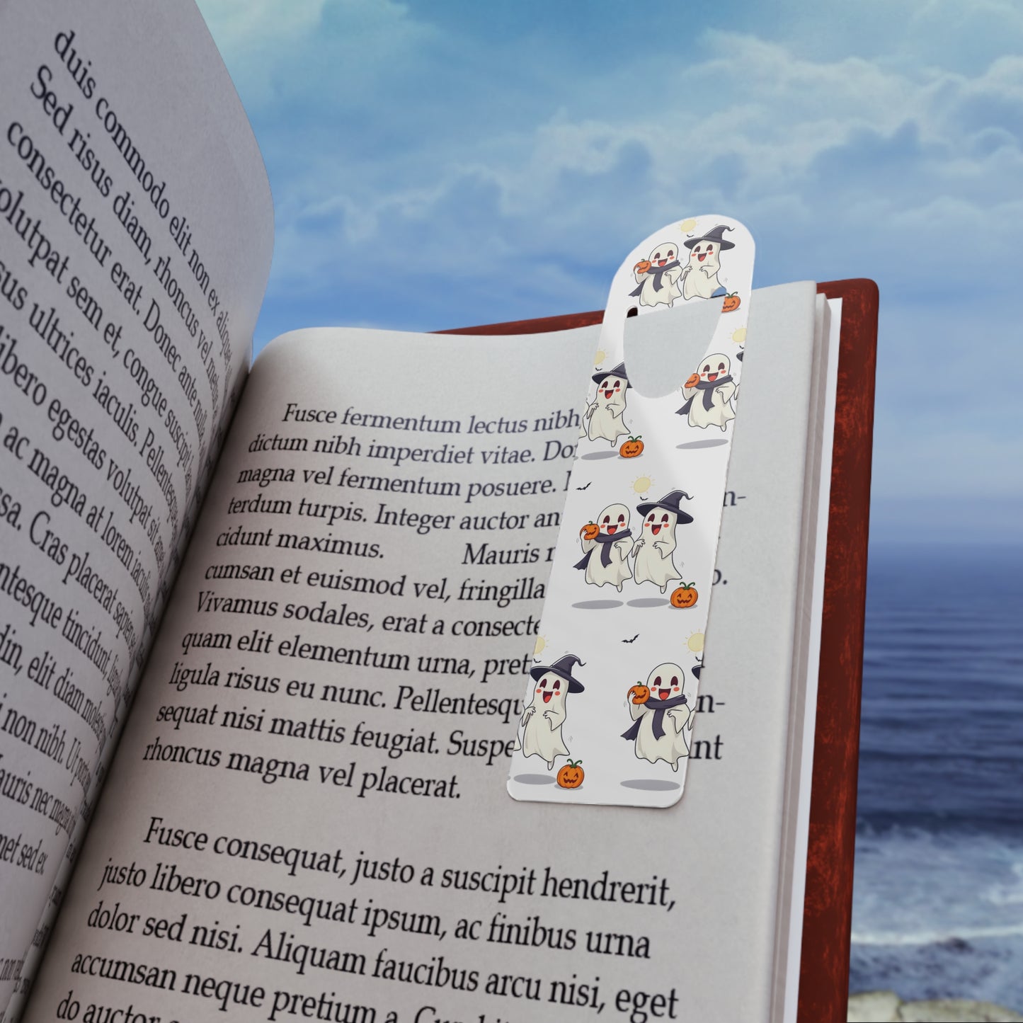 Bookmark - Halloween Ghost, Cute Ghost Design, Book Lover Gift, Halloween Gift, Reading Accessory, Scary Story Bookmark