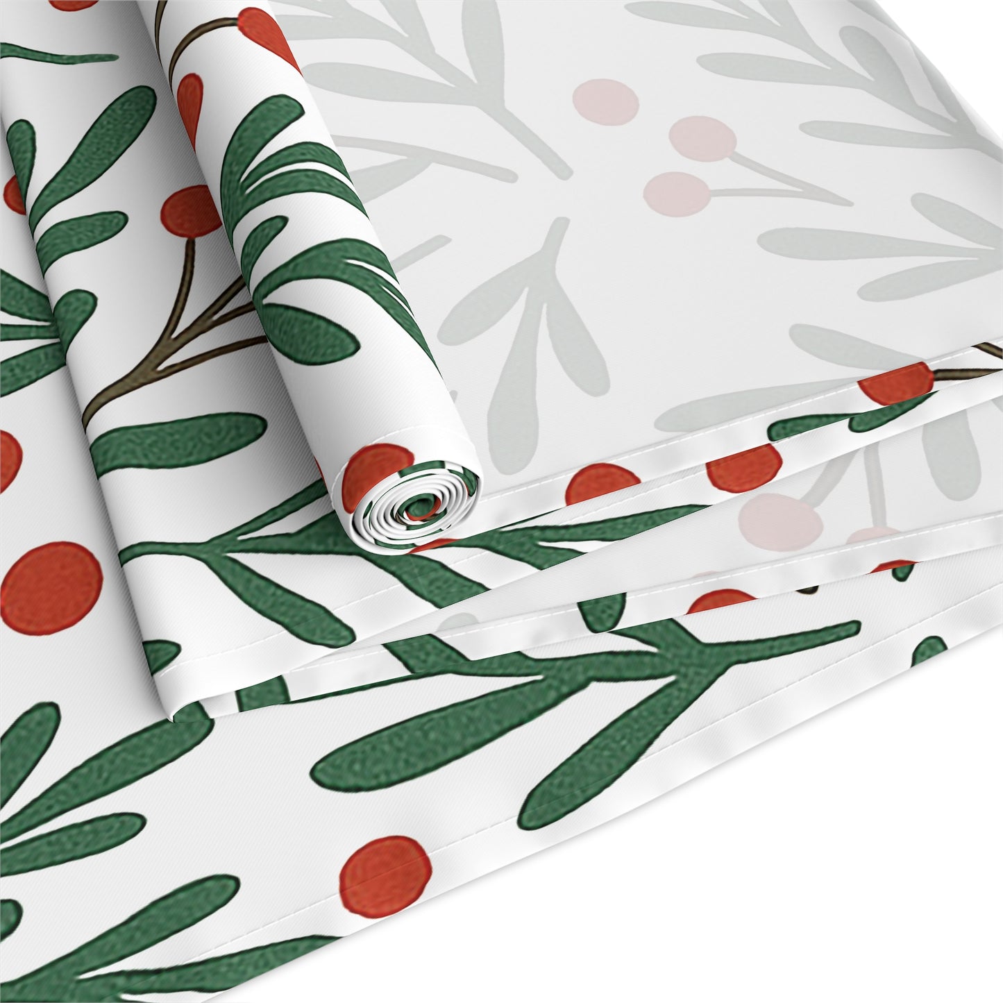 Holiday Berry Sprig Table Runner — Festive Greenery Table Decor