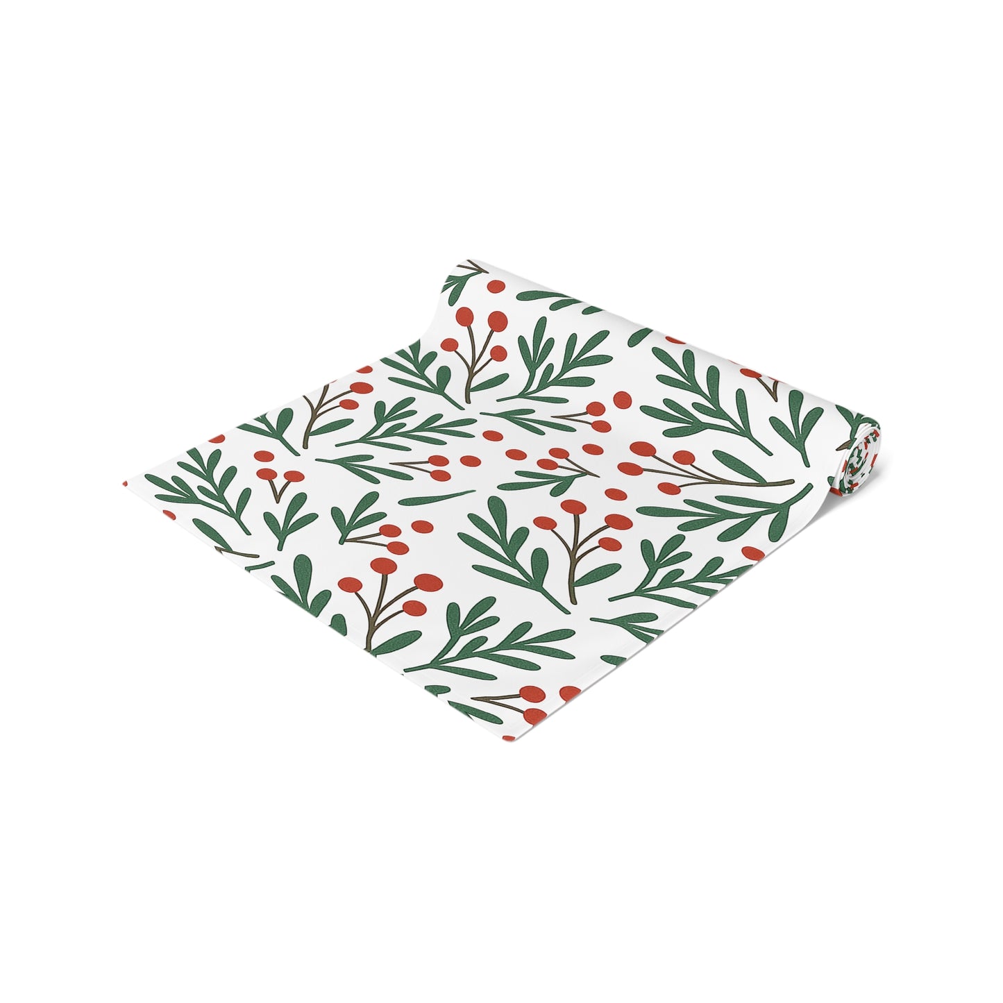 Holiday Berry Sprig Table Runner — Festive Greenery Table Decor