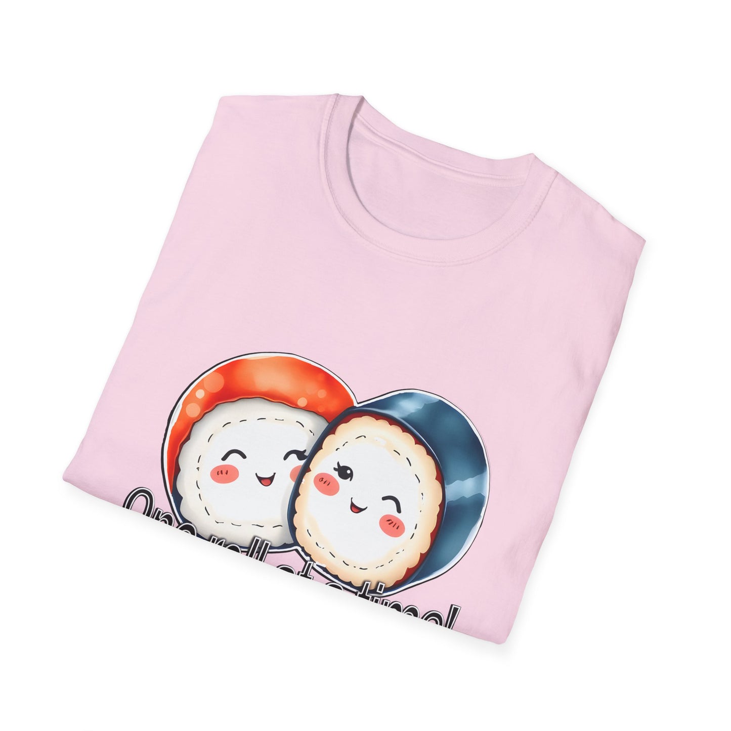 Unisex Softstyle Tee - "One Roll at a Time" -  Cute Sushi T-Shirt for Food Lovers