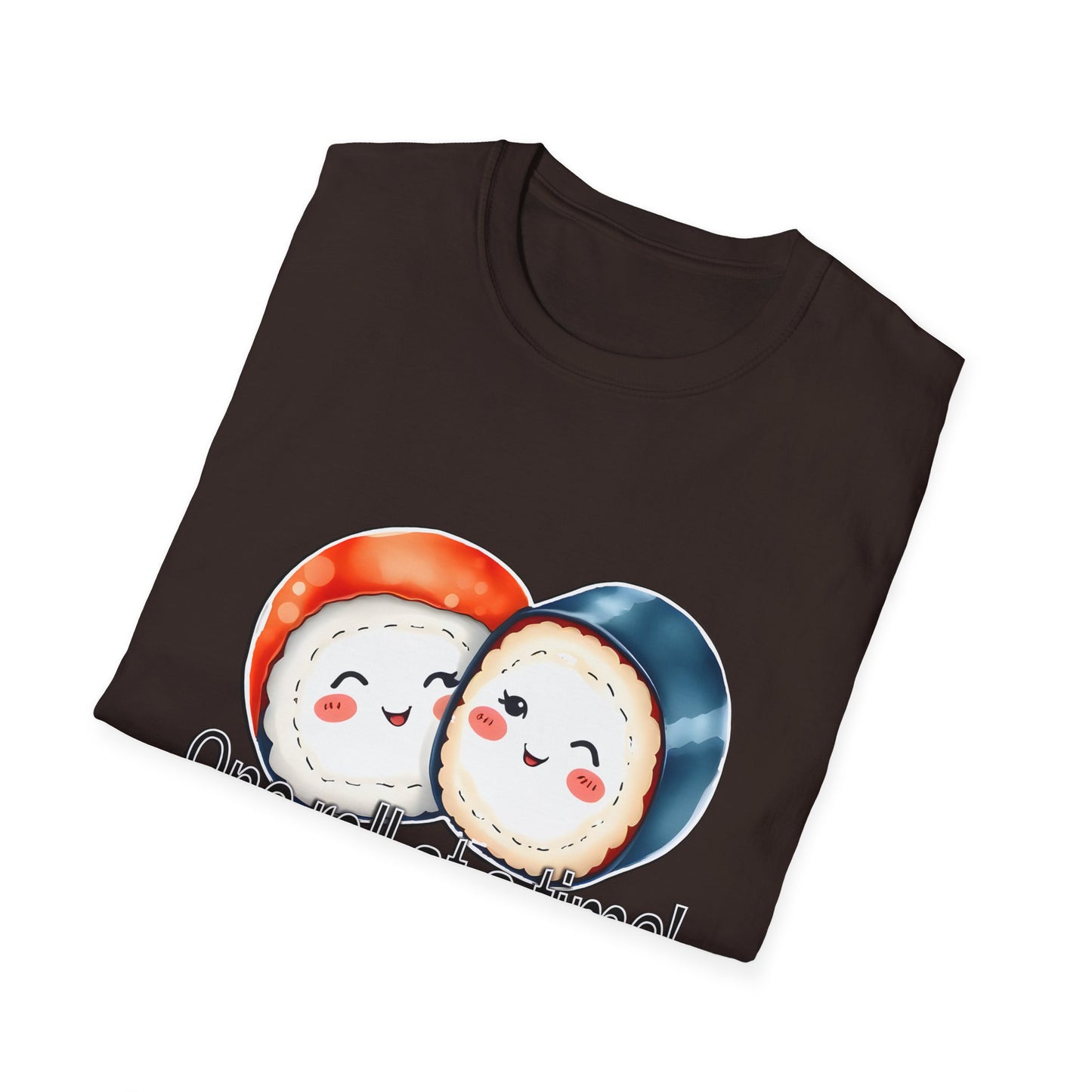 Unisex Softstyle Tee - "One Roll at a Time" -  Cute Sushi T-Shirt for Food Lovers