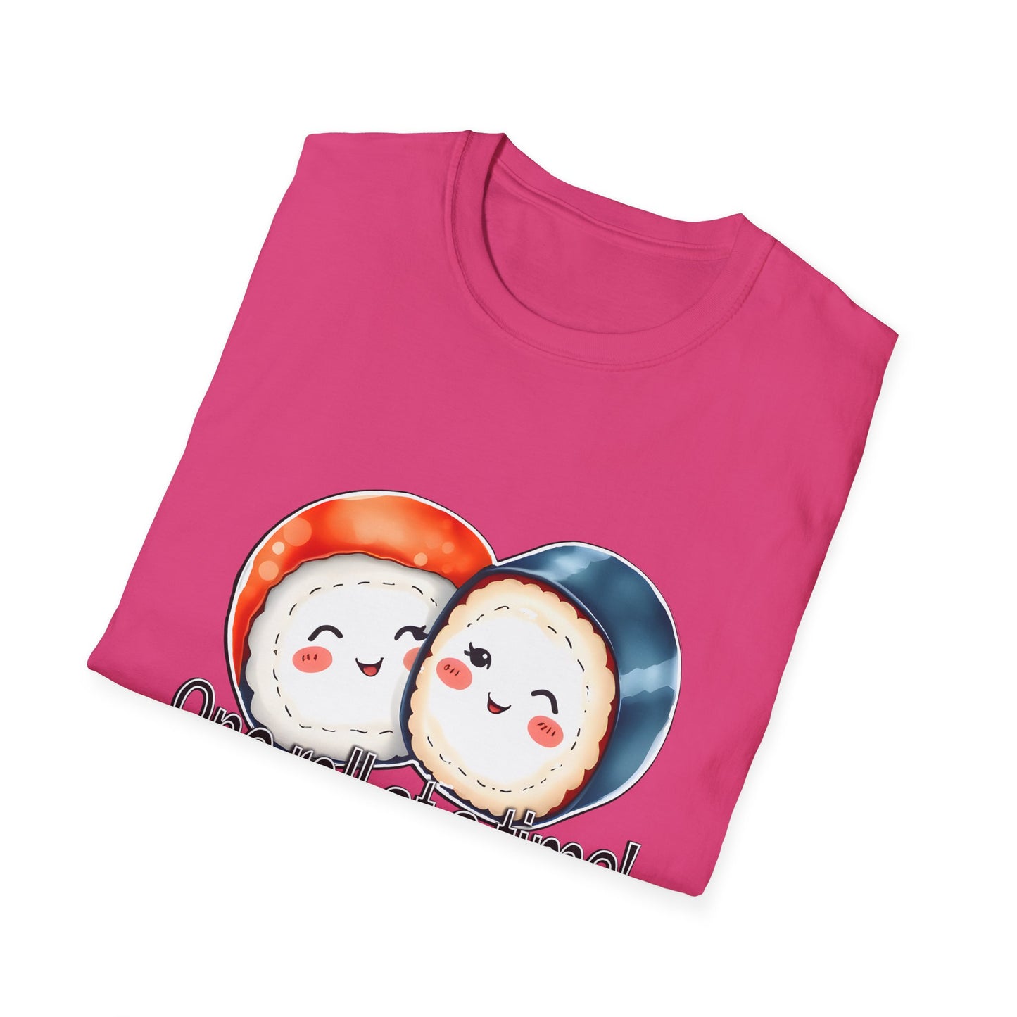 Unisex Softstyle Tee - "One Roll at a Time" -  Cute Sushi T-Shirt for Food Lovers