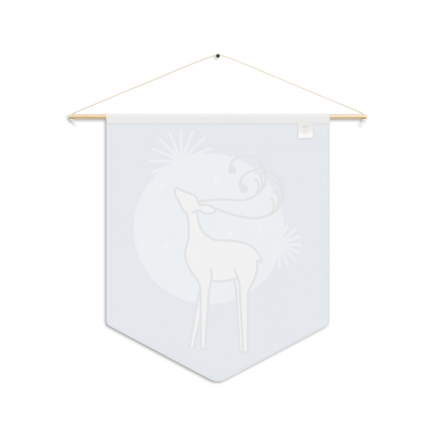 Winter Deer Pennant Banner — Festive Blue Holiday Wall Decor