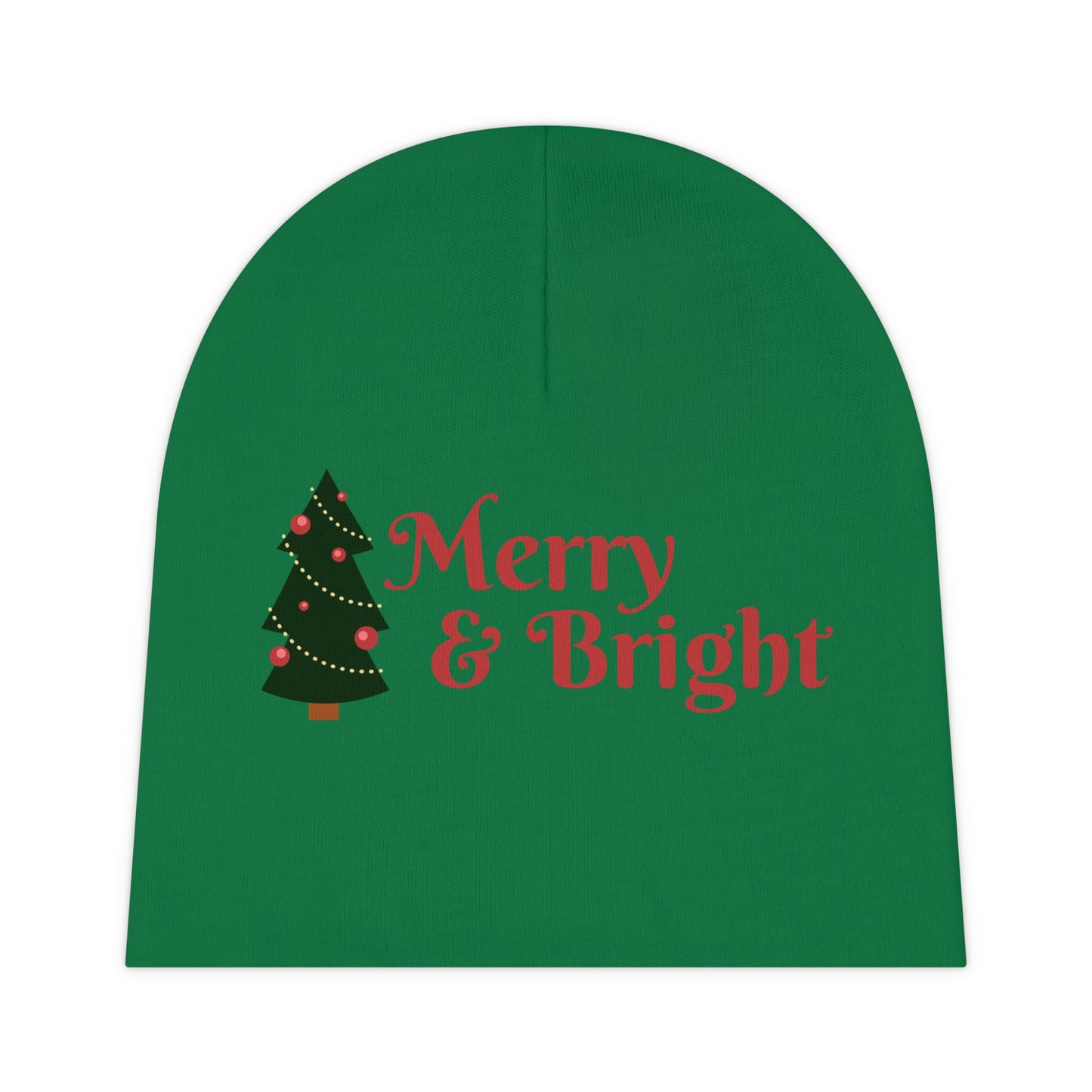 Baby Beanie — "Merry & Bright" Christmas Baby Hat