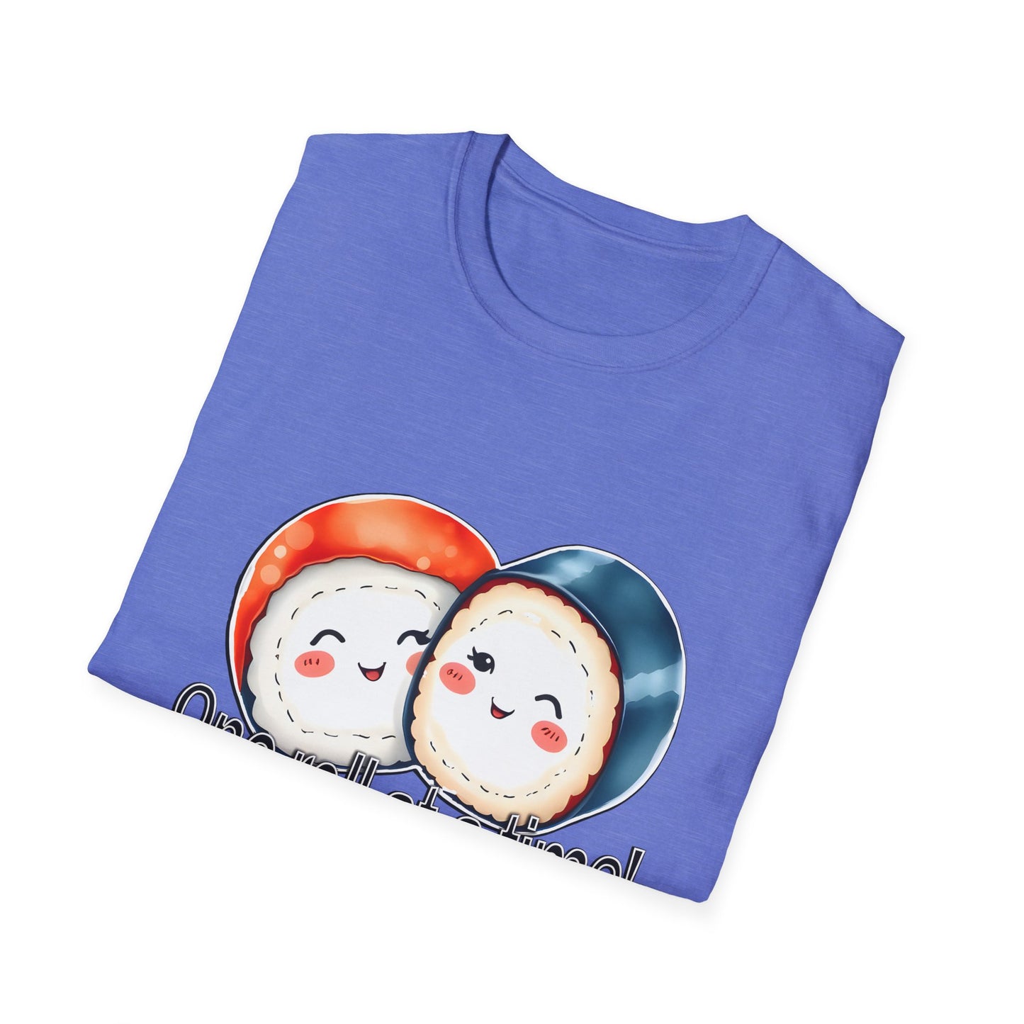 Unisex Softstyle Tee - "One Roll at a Time" -  Cute Sushi T-Shirt for Food Lovers