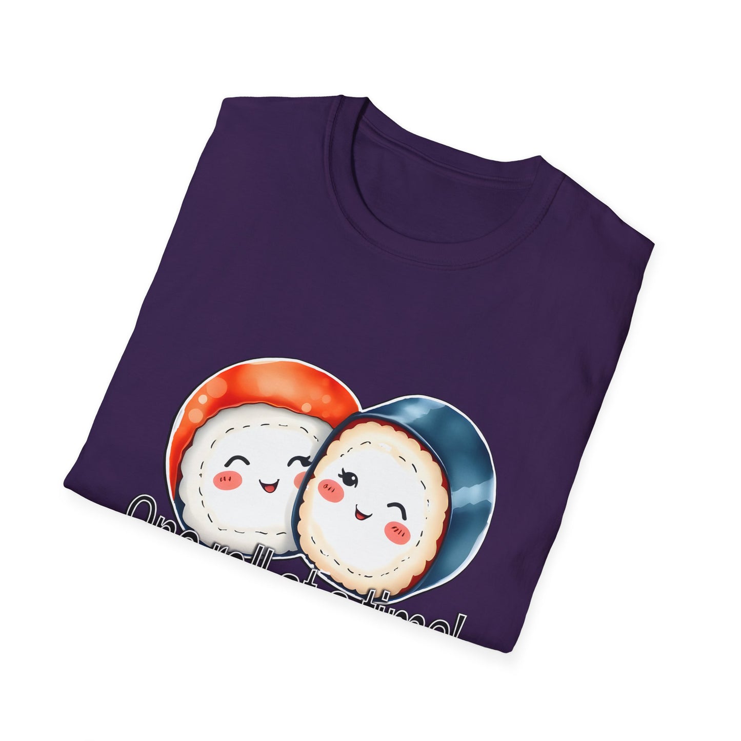 Unisex Softstyle Tee - "One Roll at a Time" -  Cute Sushi T-Shirt for Food Lovers