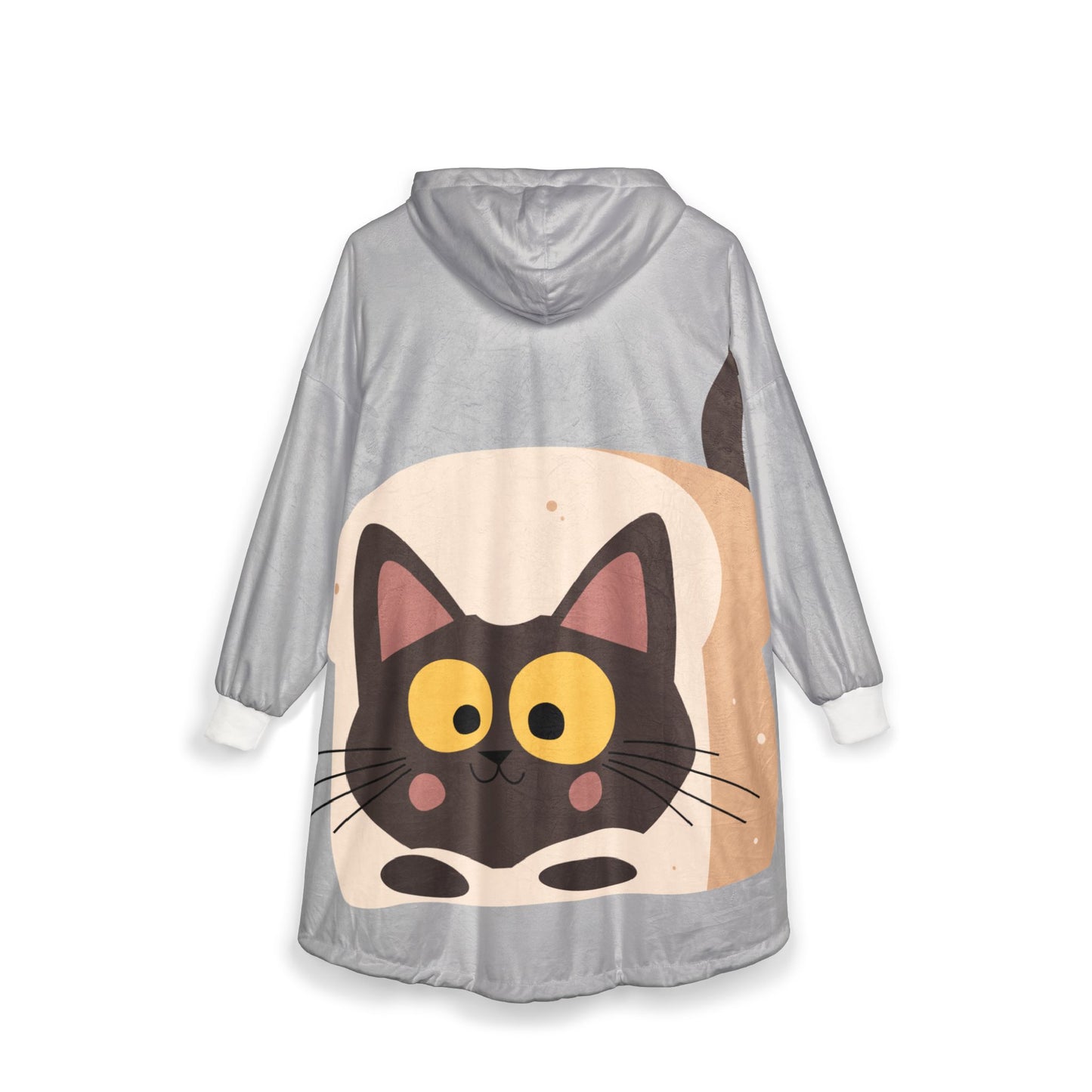 Hooded Blanket 'Cat Bread'  - Warm and Cute Unisex Plush Wear
