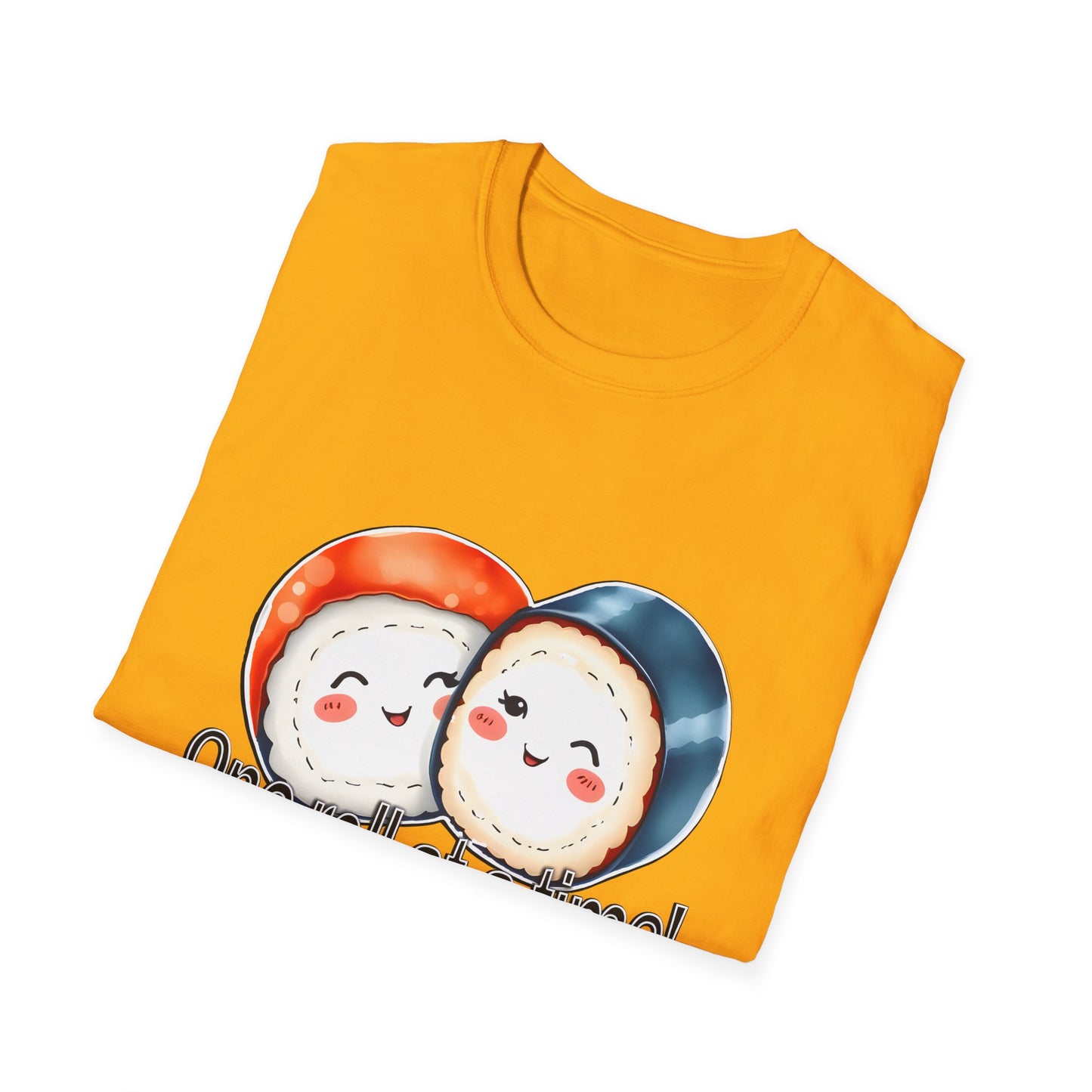 Unisex Softstyle Tee - "One Roll at a Time" -  Cute Sushi T-Shirt for Food Lovers