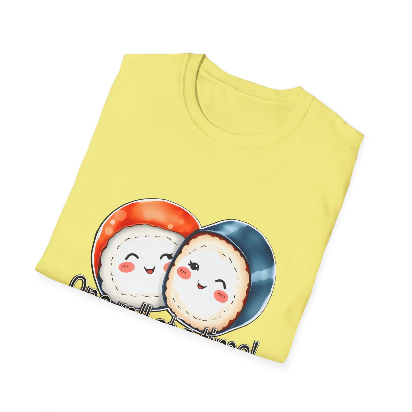 Unisex Softstyle Tee - "One Roll at a Time" -  Cute Sushi T-Shirt for Food Lovers