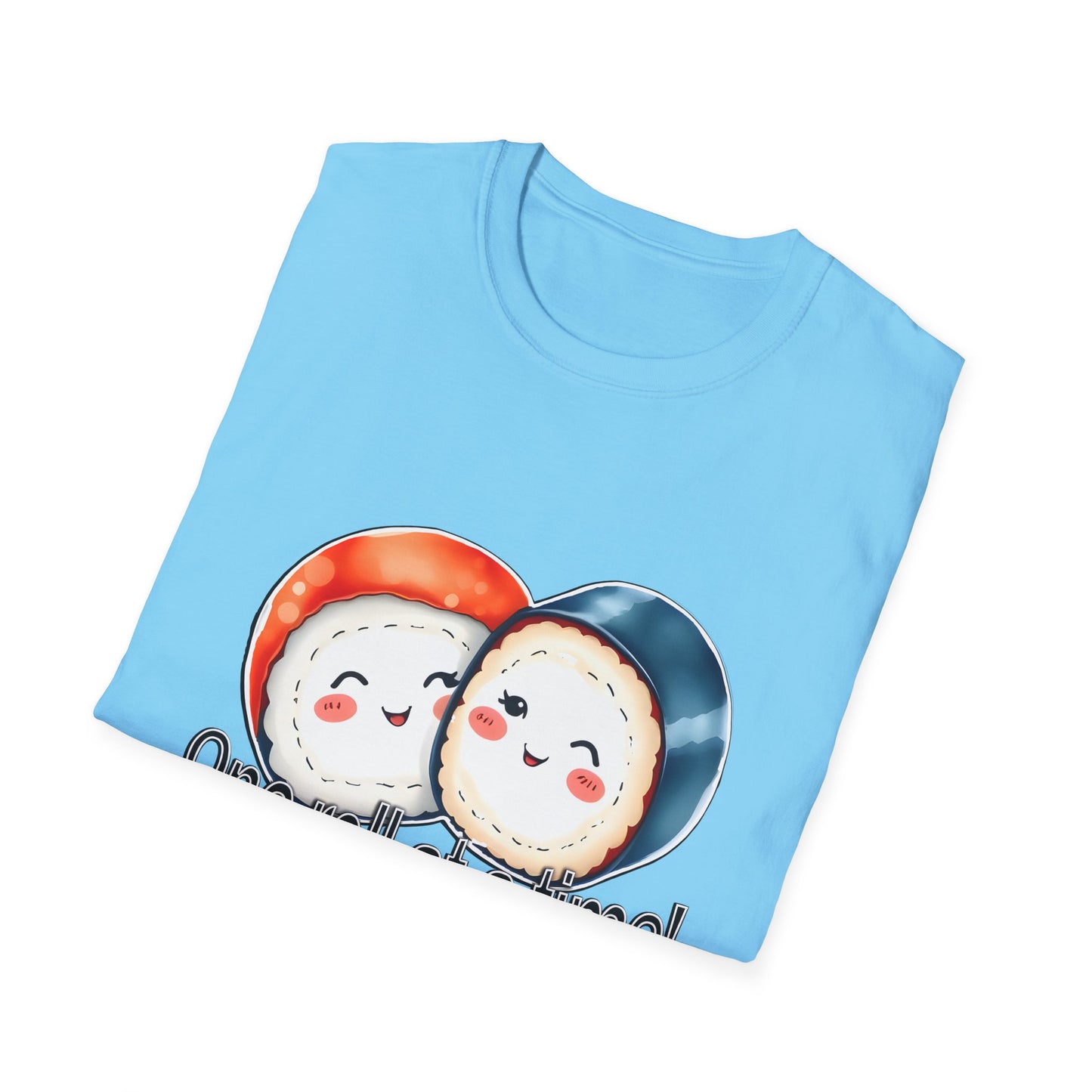 Unisex Softstyle Tee - "One Roll at a Time" -  Cute Sushi T-Shirt for Food Lovers
