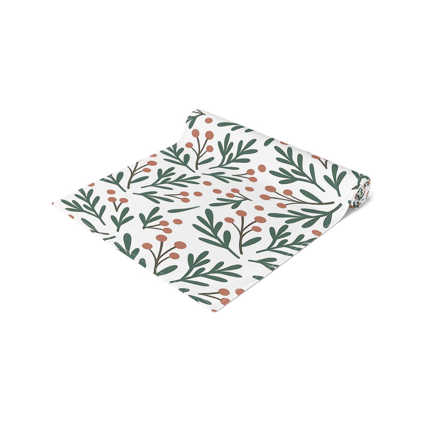 Holiday Berry Sprig Table Runner — Festive Greenery Table Decor