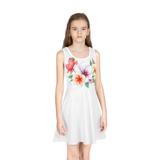 Girls Sleeveless Sundress - 'Floral' Design