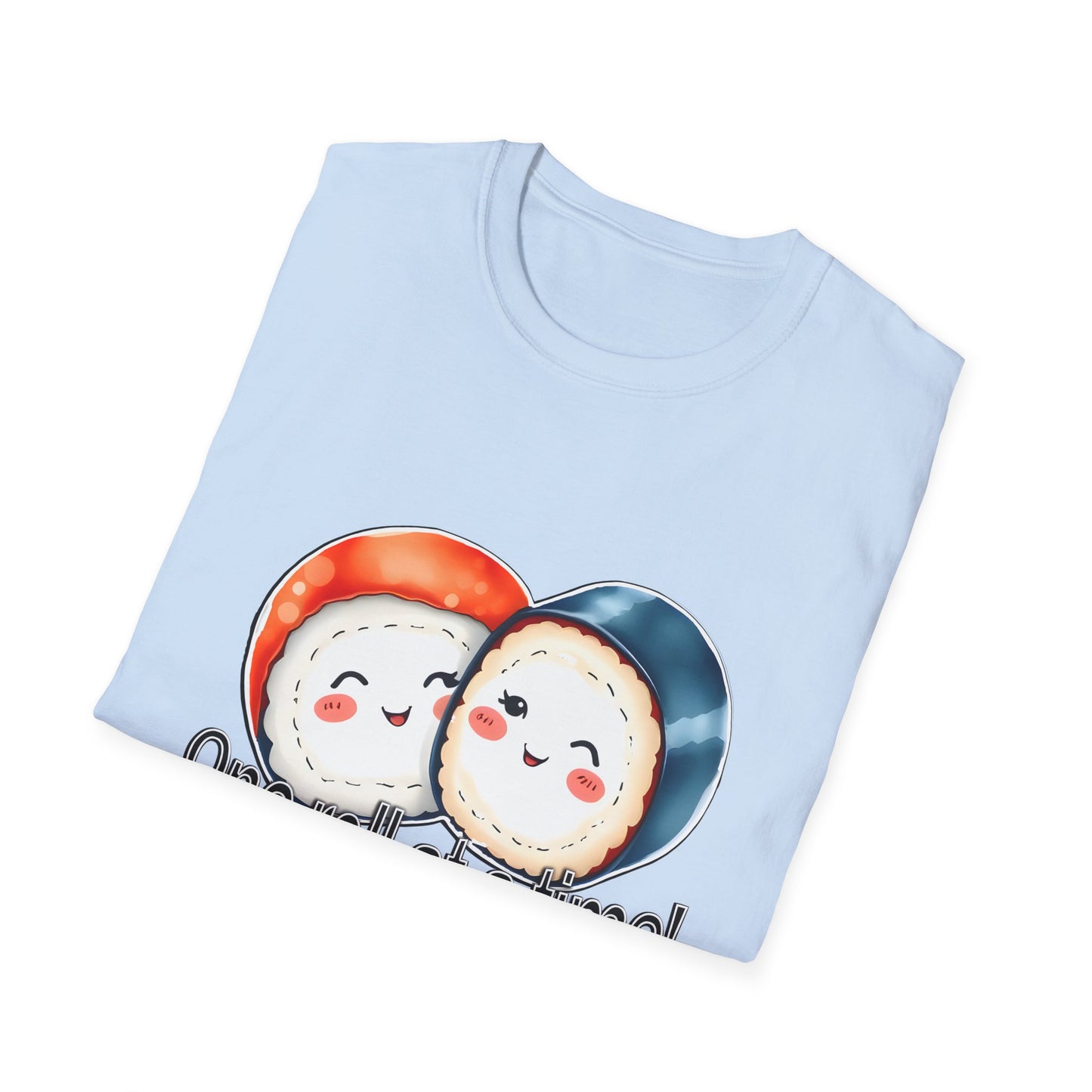 Unisex Softstyle Tee - "One Roll at a Time" -  Cute Sushi T-Shirt for Food Lovers