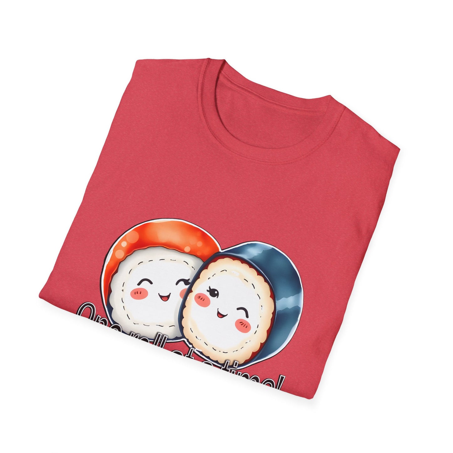 Unisex Softstyle Tee - "One Roll at a Time" -  Cute Sushi T-Shirt for Food Lovers