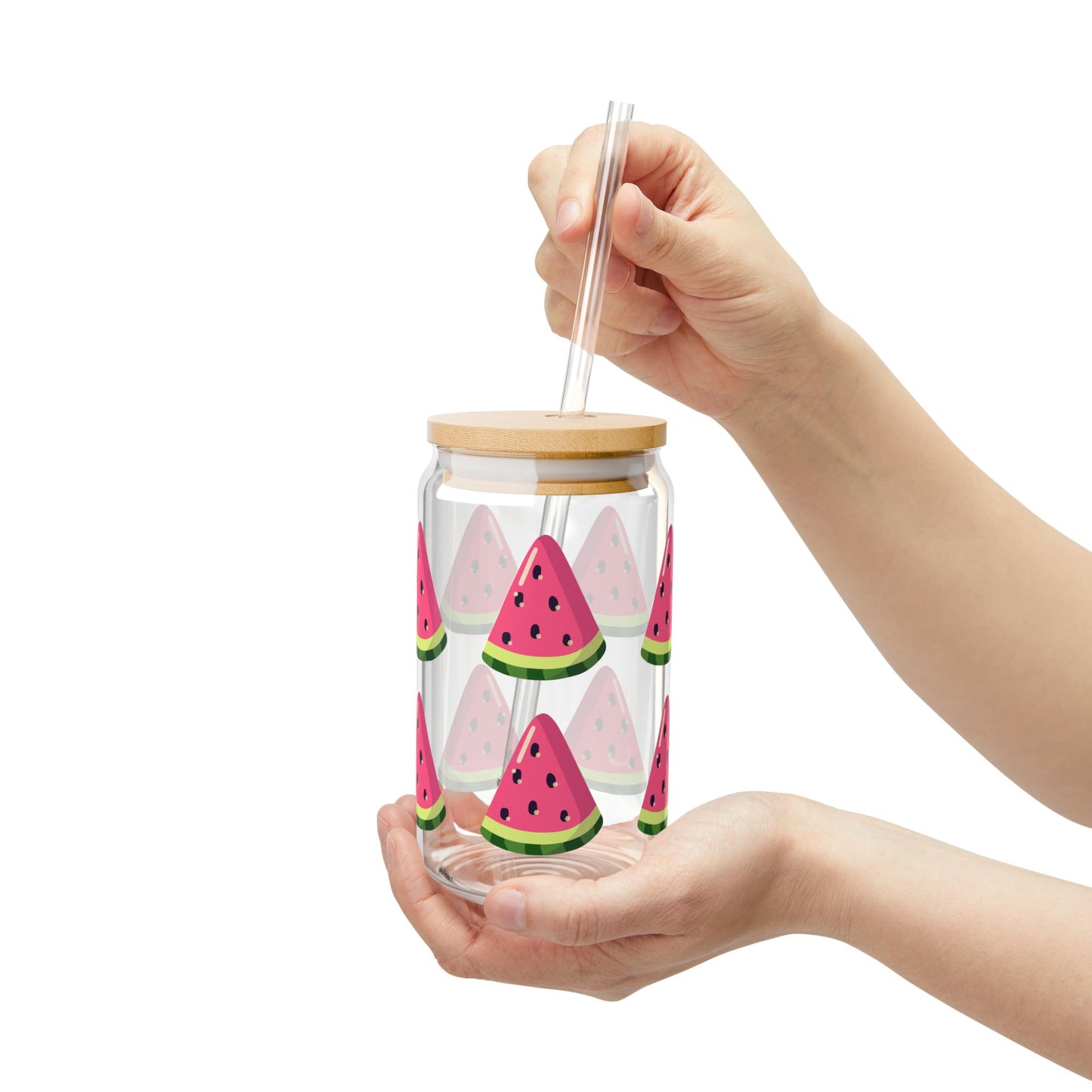 Sipper Glass - 16oz | Watermelon