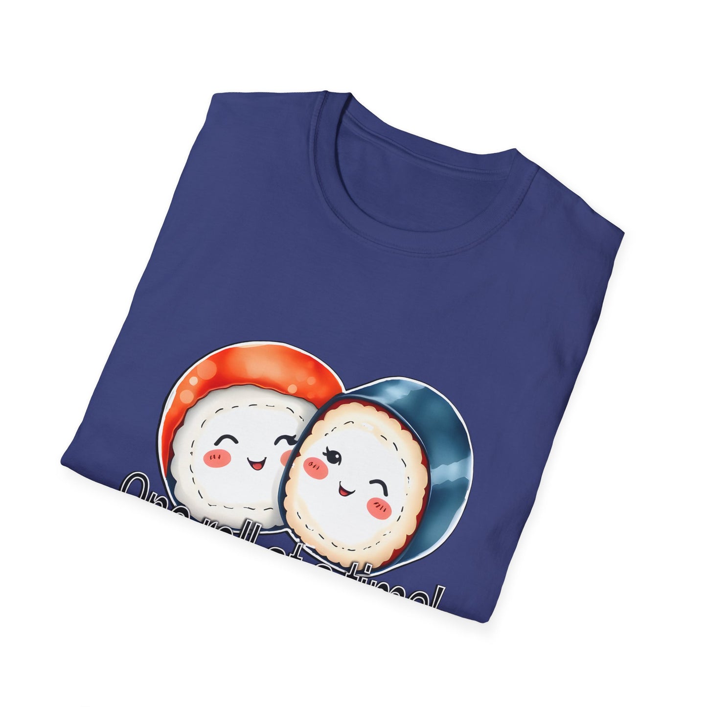 Unisex Softstyle Tee - "One Roll at a Time" -  Cute Sushi T-Shirt for Food Lovers