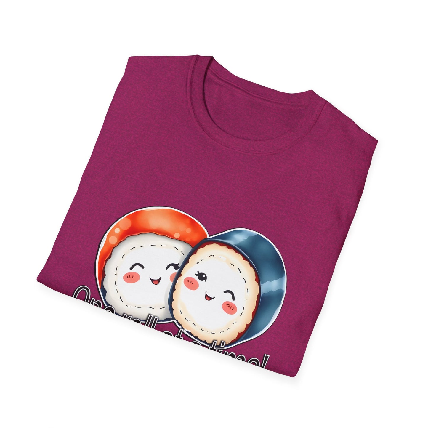 Unisex Softstyle Tee - "One Roll at a Time" -  Cute Sushi T-Shirt for Food Lovers