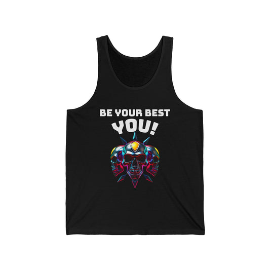 Jersey Tank - 'Be Your Best You!' Motivational Graphic Tee