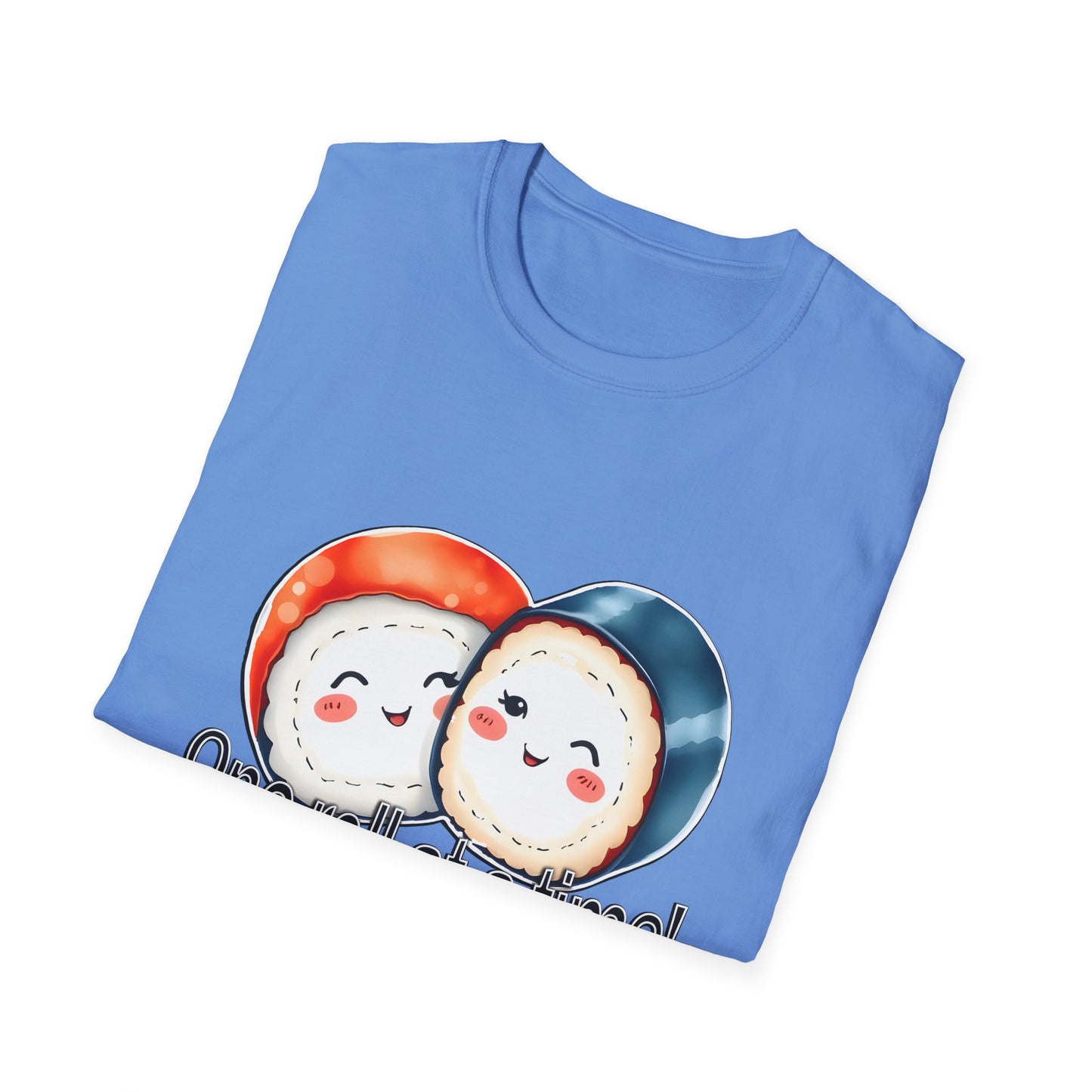 Unisex Softstyle Tee - "One Roll at a Time" -  Cute Sushi T-Shirt for Food Lovers