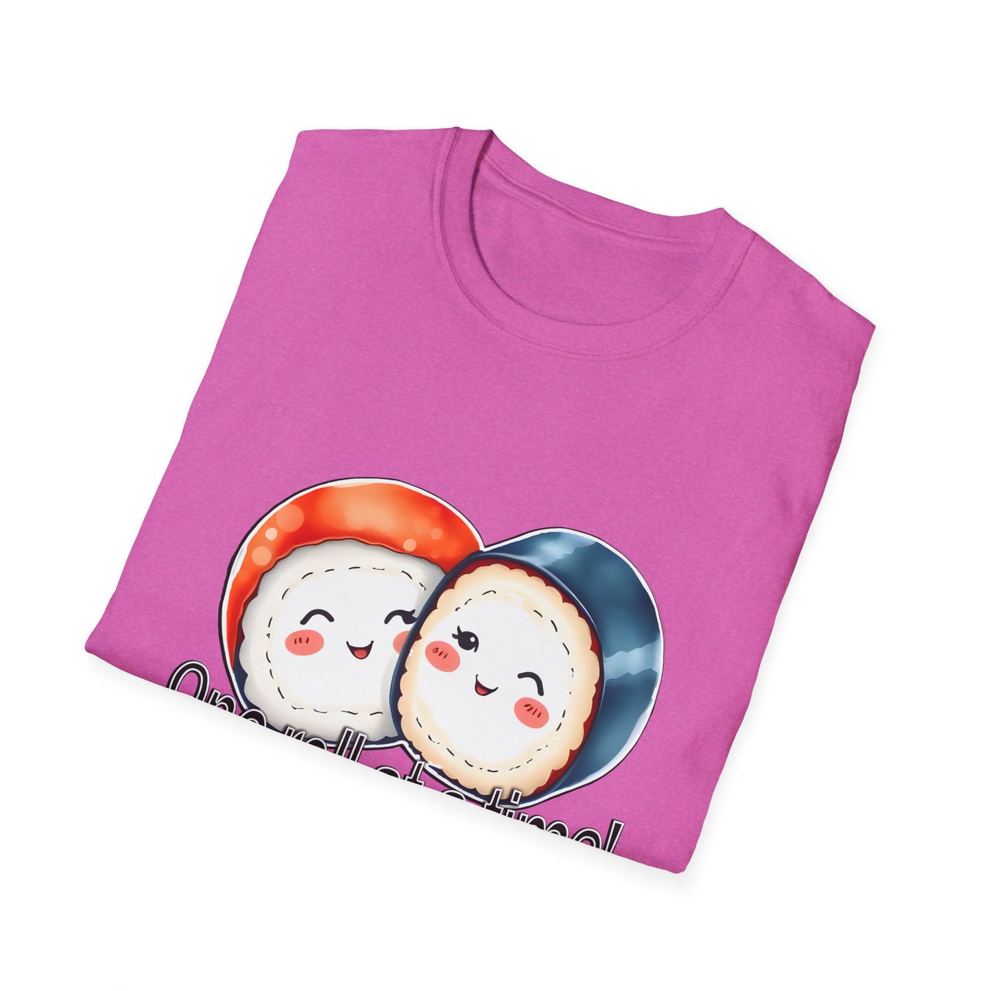 Unisex Softstyle Tee - "One Roll at a Time" -  Cute Sushi T-Shirt for Food Lovers