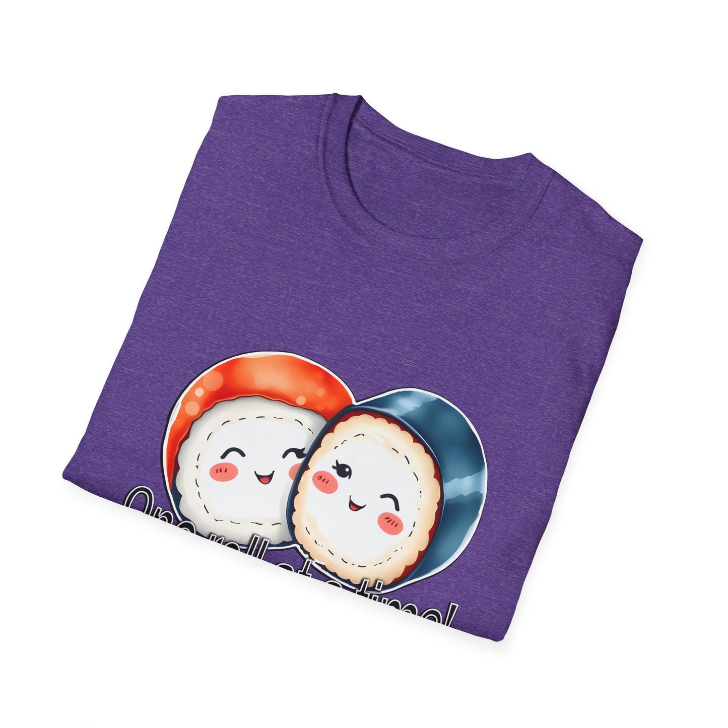Unisex Softstyle Tee - "One Roll at a Time" -  Cute Sushi T-Shirt for Food Lovers