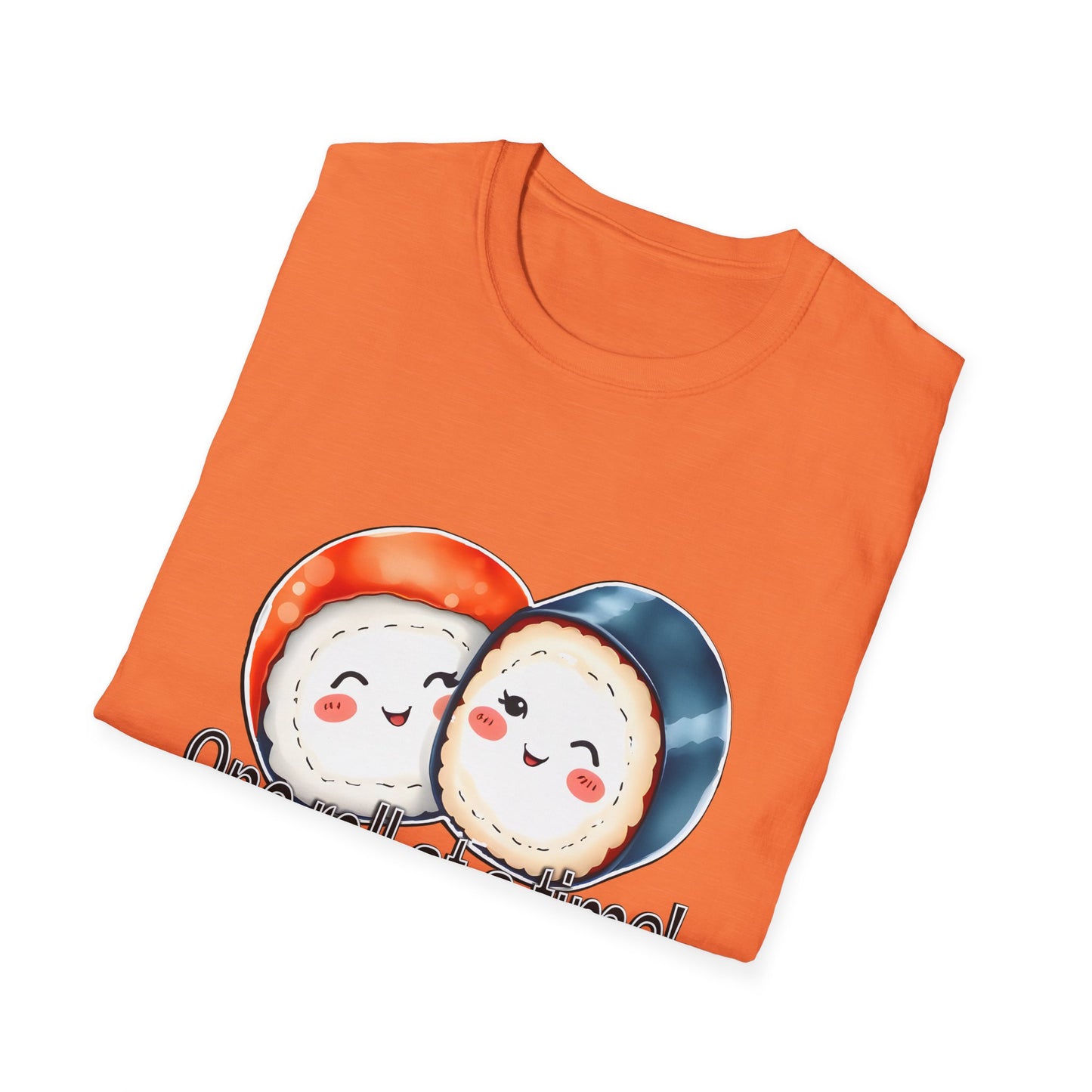 Unisex Softstyle Tee - "One Roll at a Time" -  Cute Sushi T-Shirt for Food Lovers
