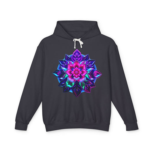 Unisex Lightweight Hooded Sweatshirt - 'Colorful Mandala' Perfect for Festivals & Everyday Wear