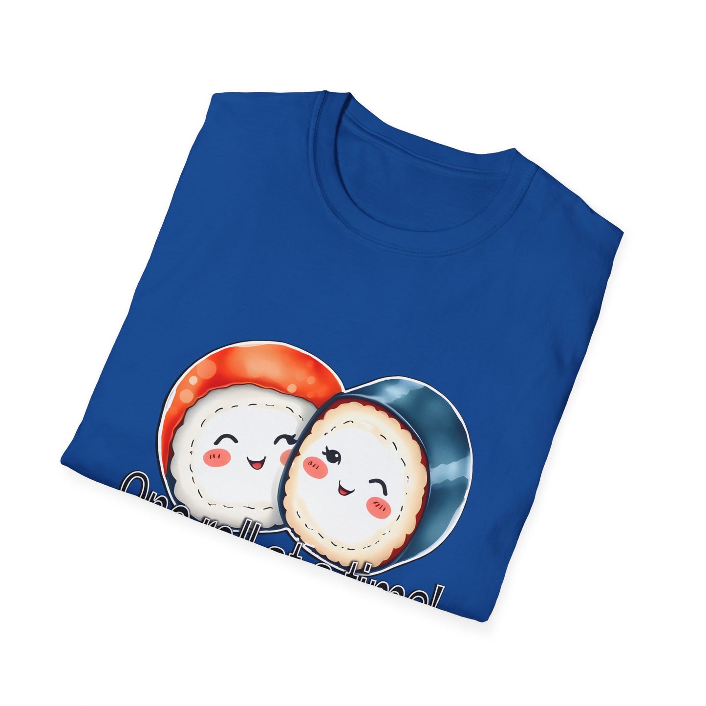 Unisex Softstyle Tee - "One Roll at a Time" -  Cute Sushi T-Shirt for Food Lovers
