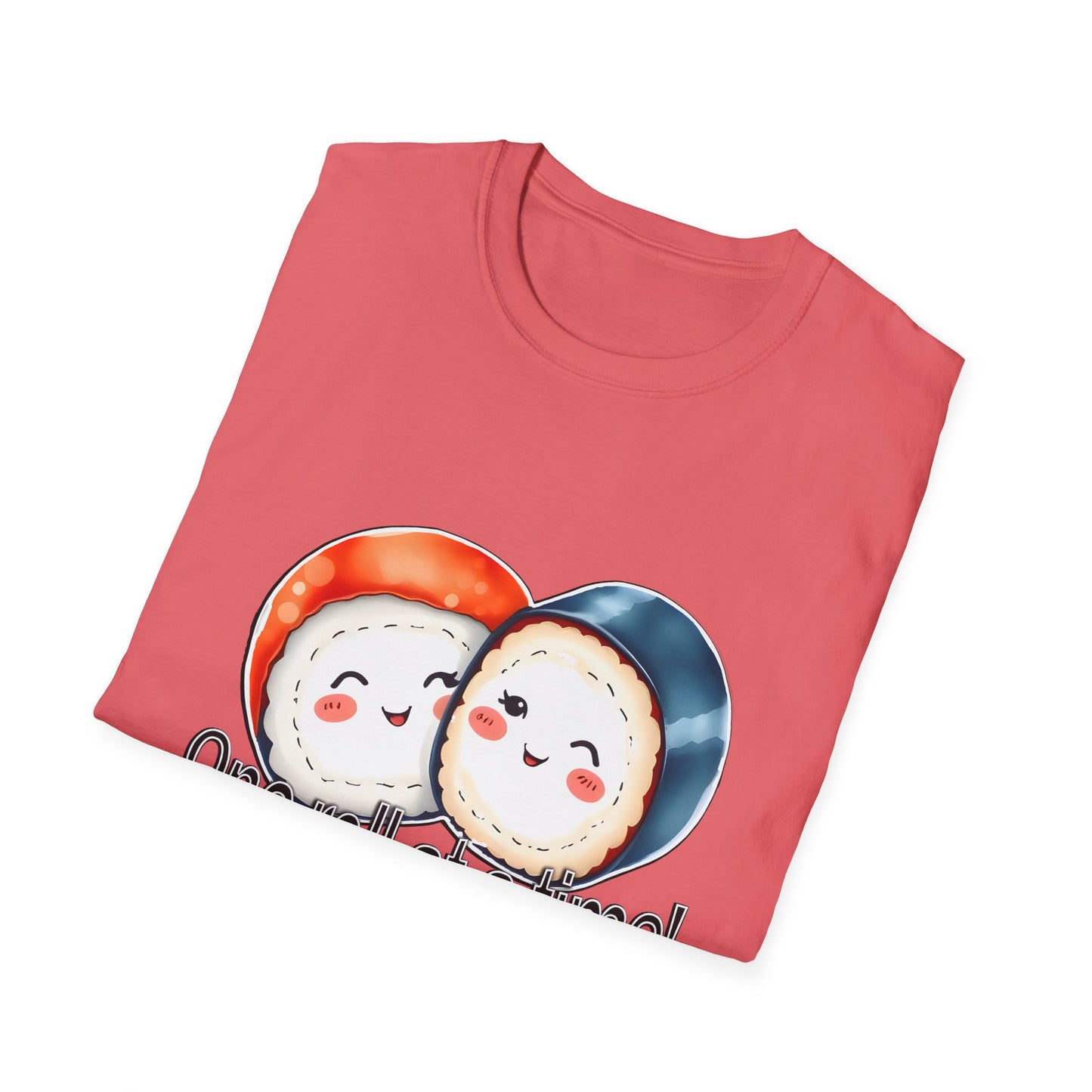 Unisex Softstyle Tee - "One Roll at a Time" -  Cute Sushi T-Shirt for Food Lovers