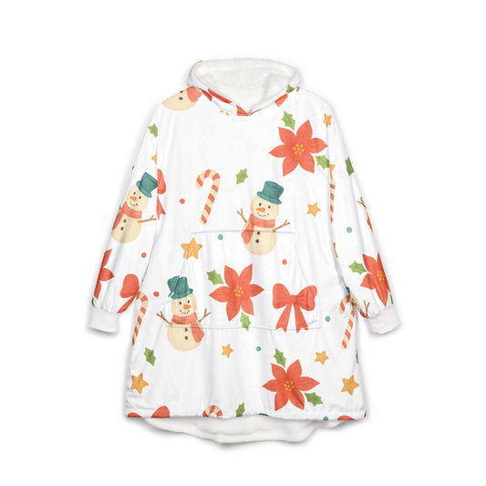Holiday Snowman Hooded Blanket