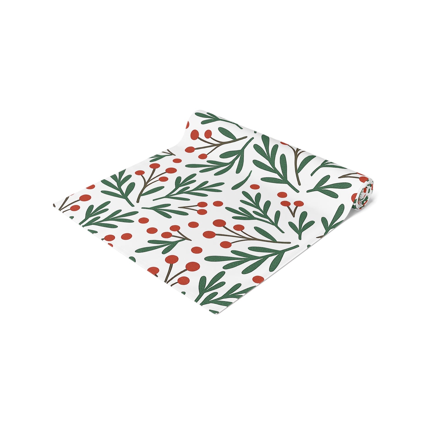 Holiday Berry Sprig Table Runner — Festive Greenery Table Decor
