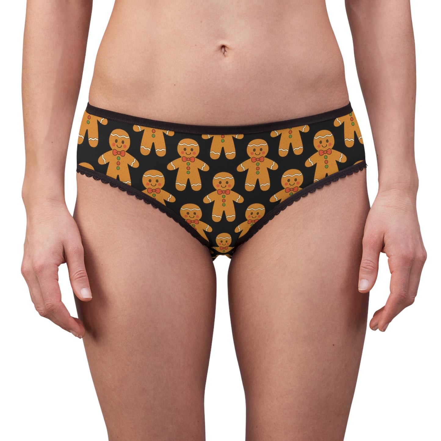 Gingerbread Womens Briefs — Festive Holiday Gingerbread Underwear