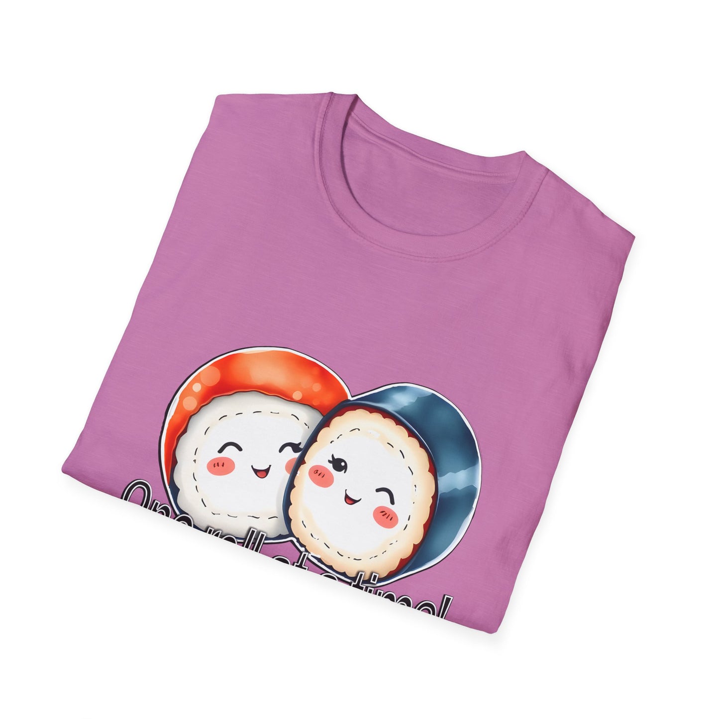 Unisex Softstyle Tee - "One Roll at a Time" -  Cute Sushi T-Shirt for Food Lovers